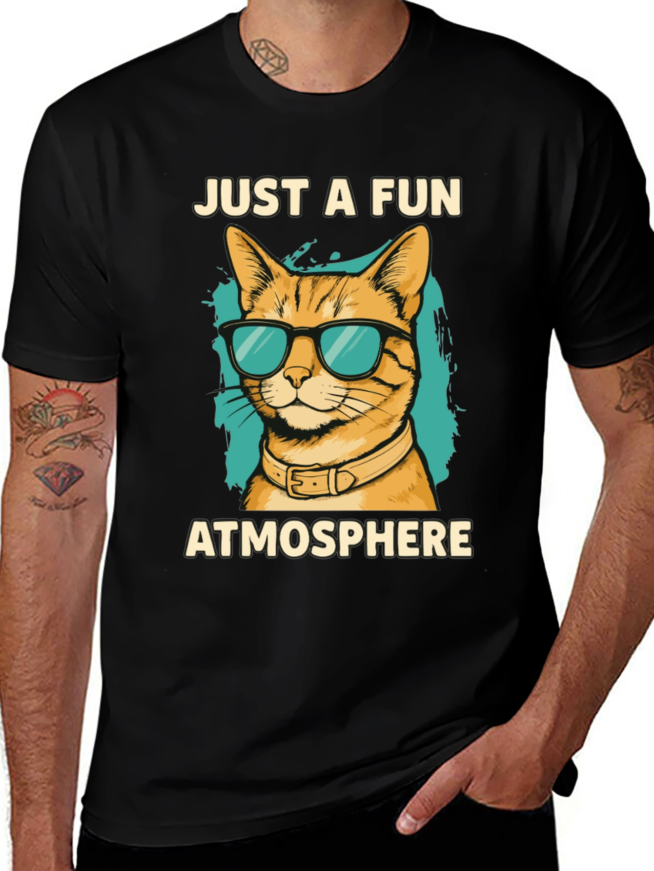 Variant 11 of Fun Cat Atmosphere Graphic T-Shirt