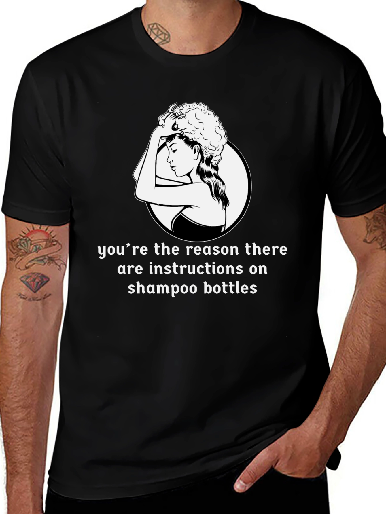Funny Shampoo Instructions T-Shirt