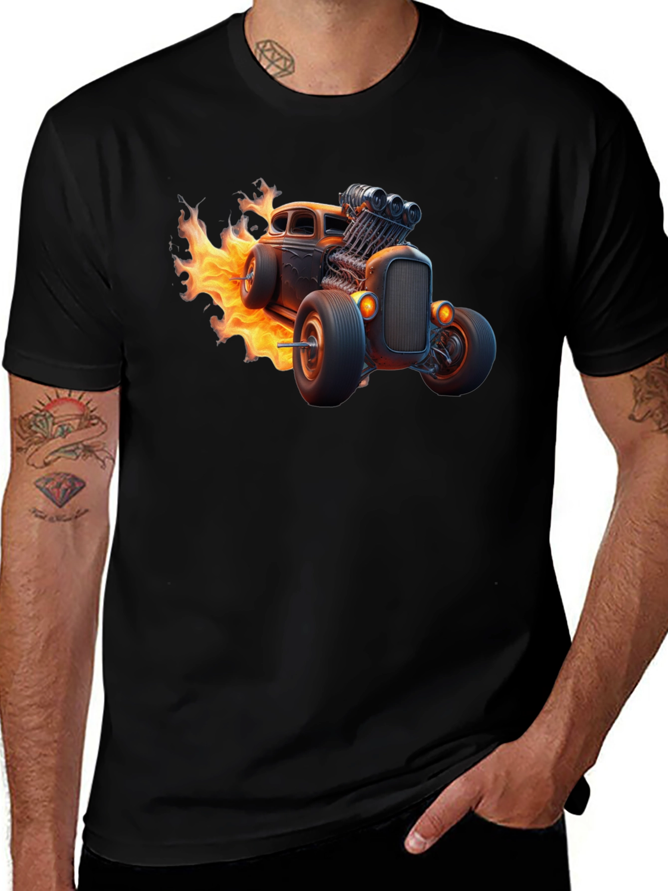Variant 17 of Flame Hot Rod Graphic T-Shirt