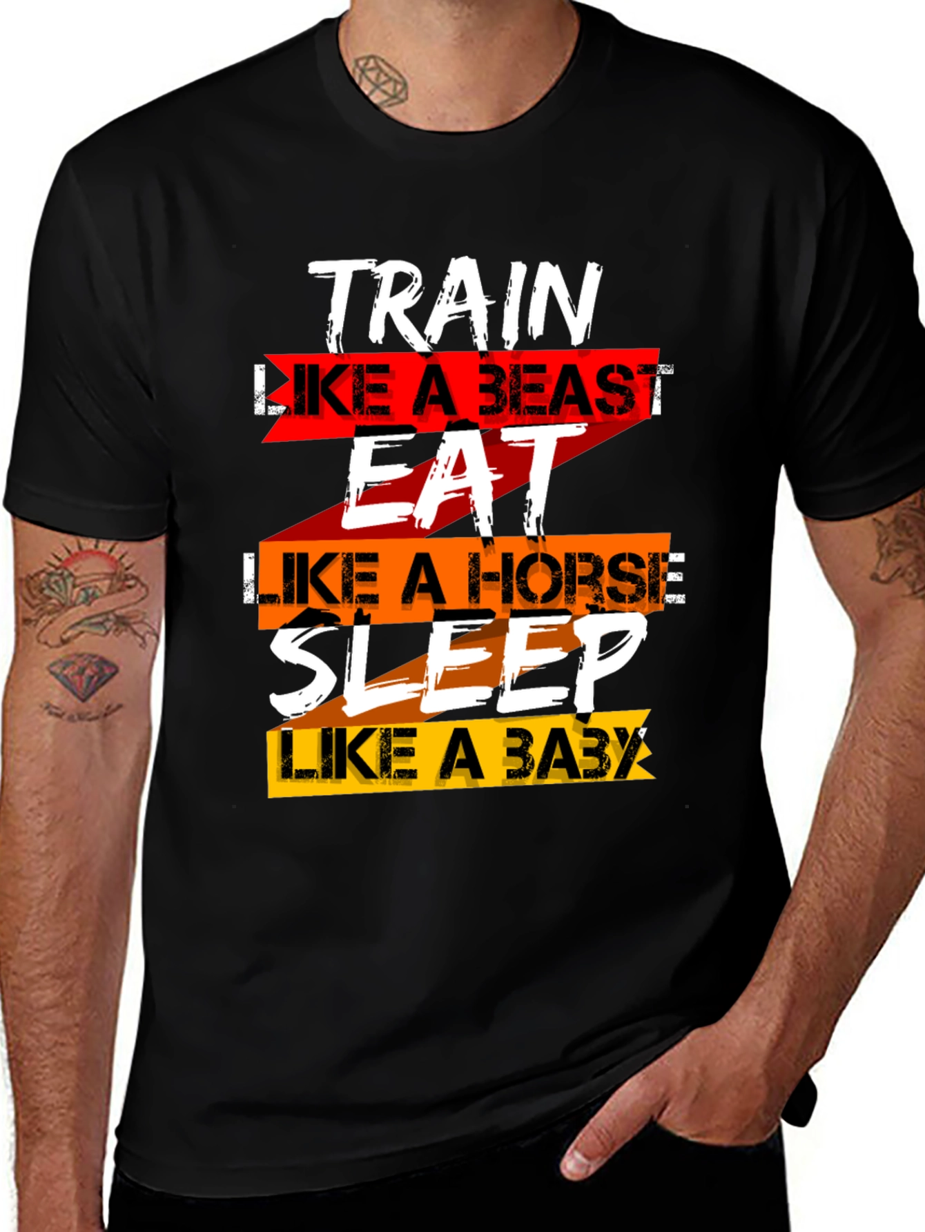 Variant 26 of Train Eat Sleep Repeat Gym T-Shirt