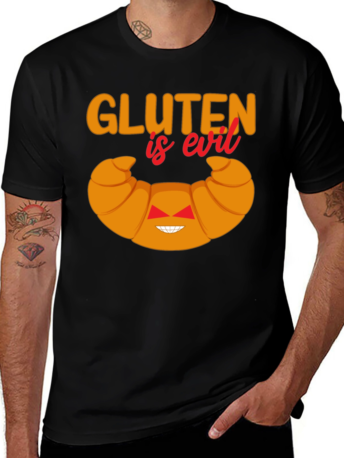 Gluten is Evil Funny T-Shirt