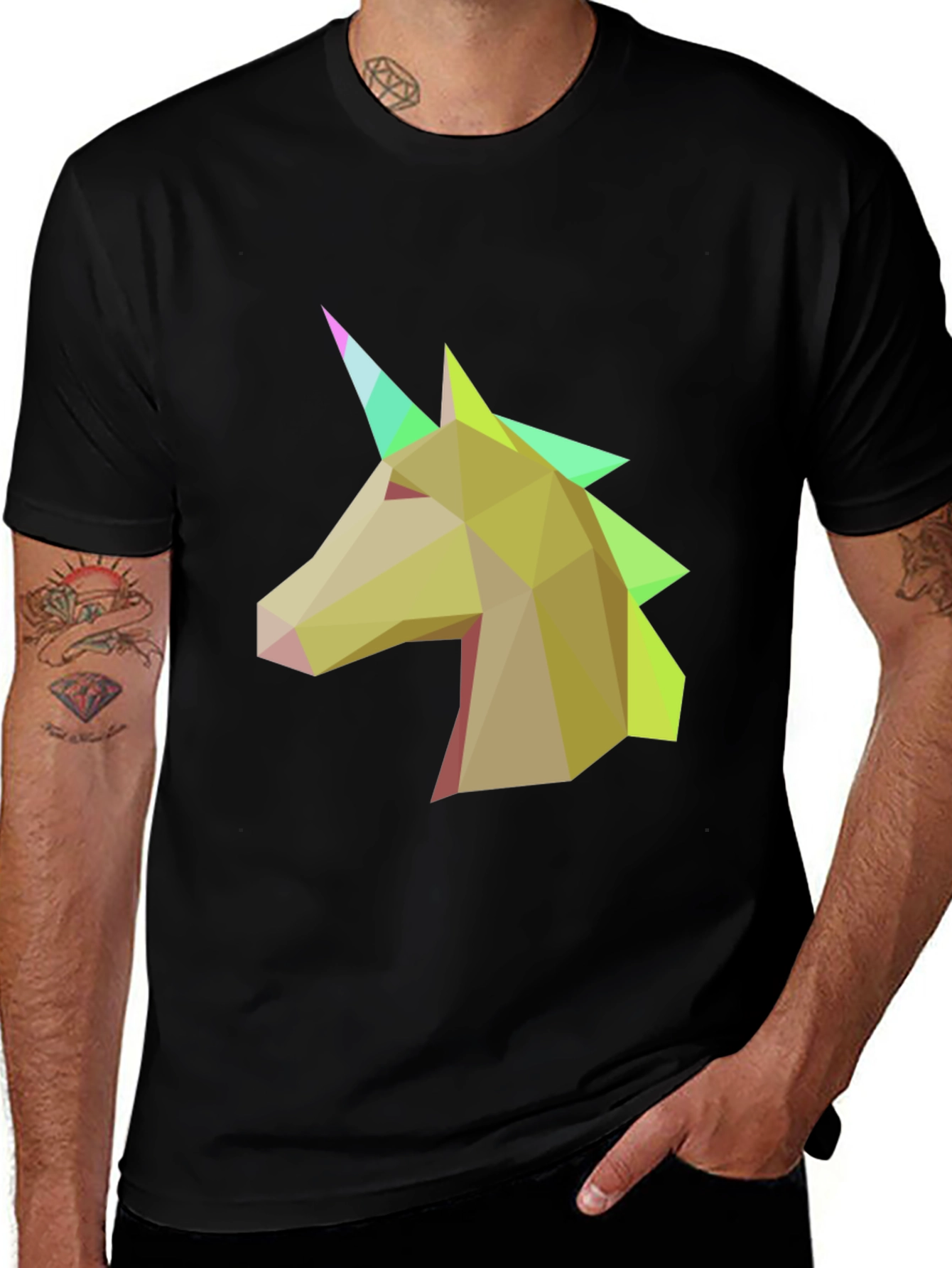 Variant 20 of Geometric Unicorn Graphic Tee - Modern Style