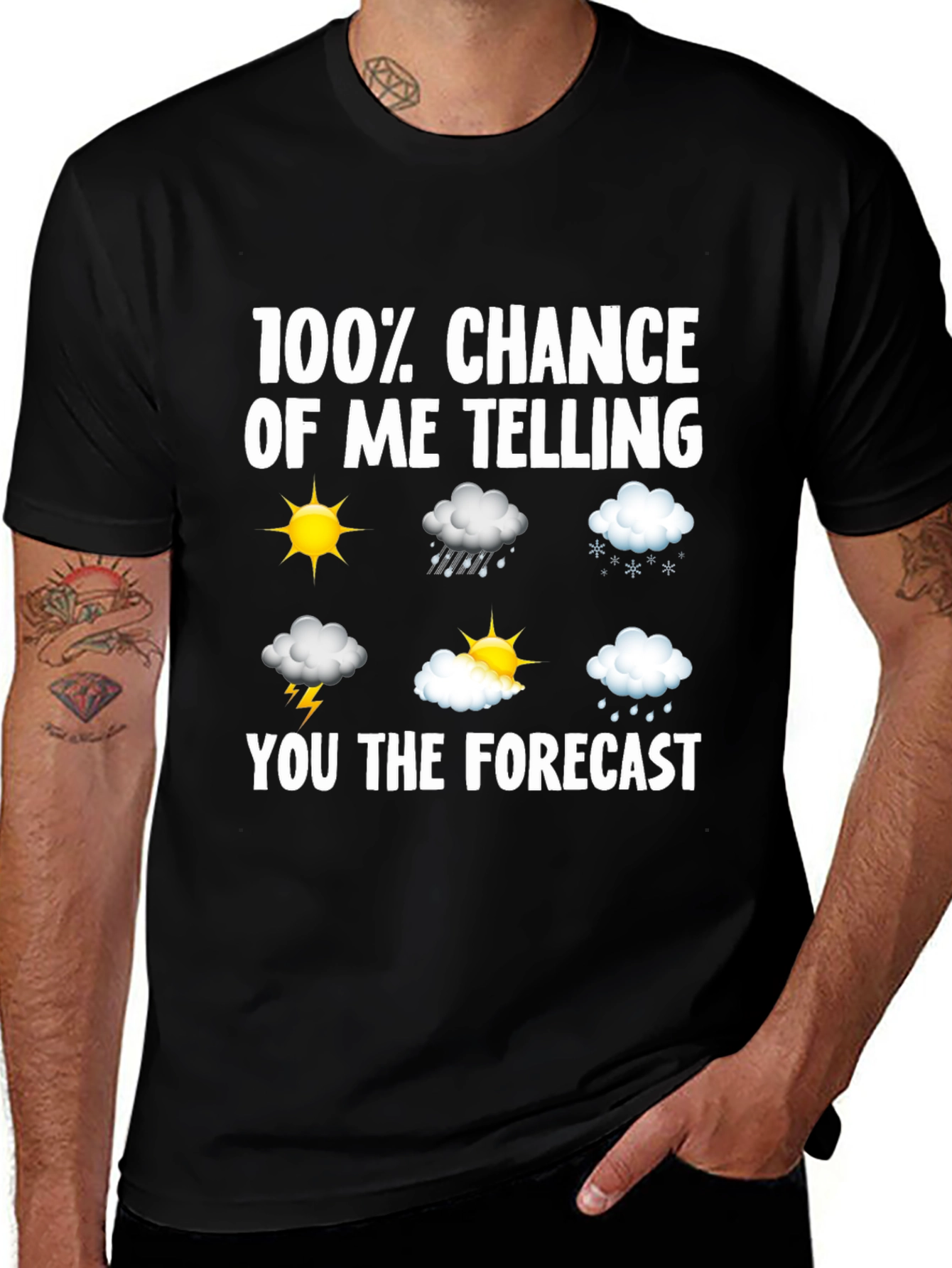 Variant 3 of Weather Forecast T-Shirt - 100% Chance of Telling You