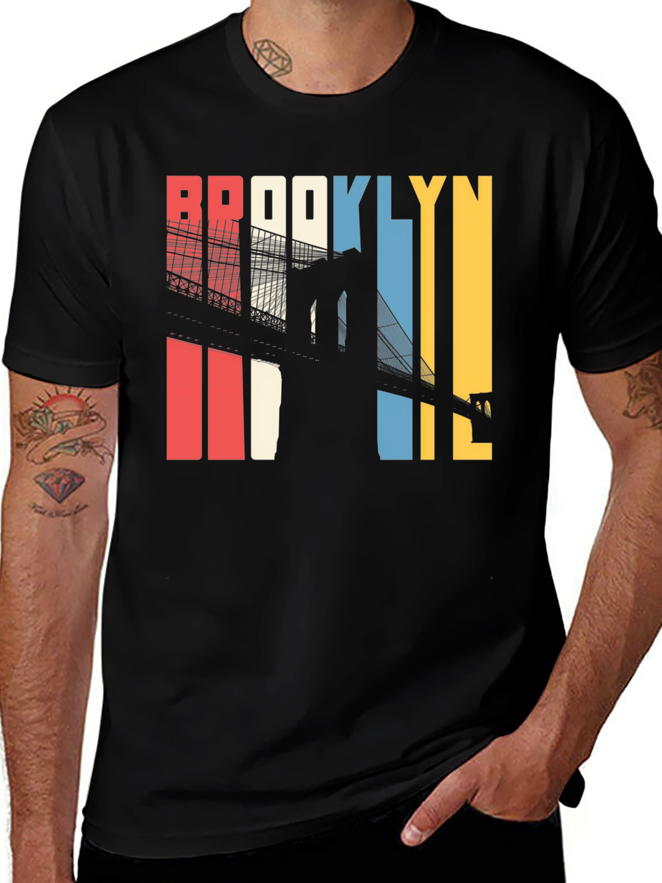 Brooklyn Bridge Retro Graphic T-Shirt