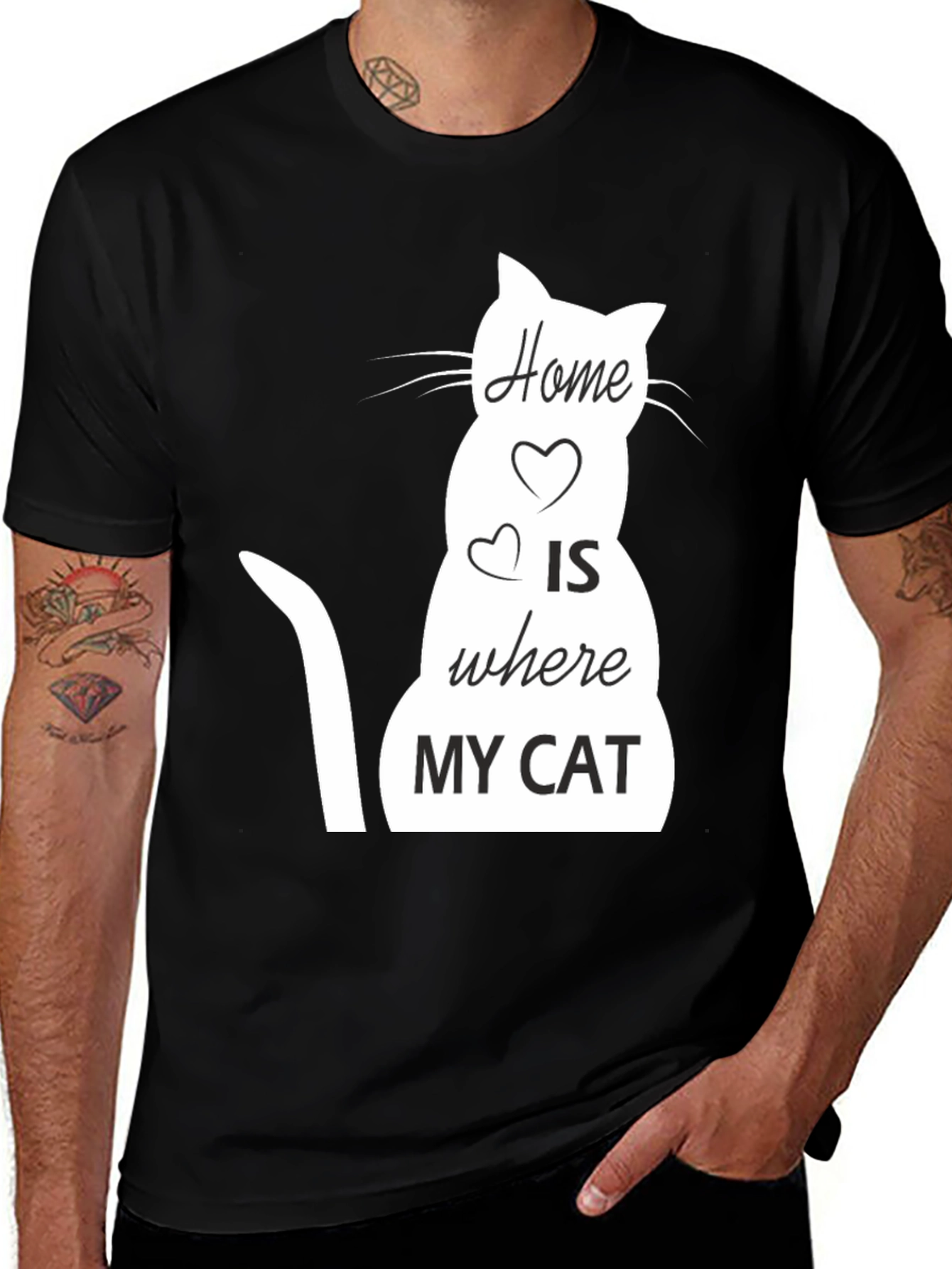 Variant 3 of Home Is Where My Cat T-Shirt