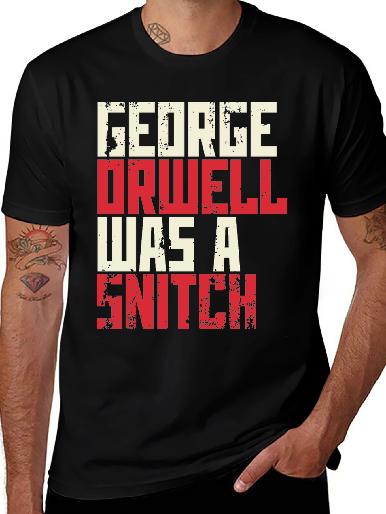 Variant 27 of George Orwell Was a Snitch T-Shirt