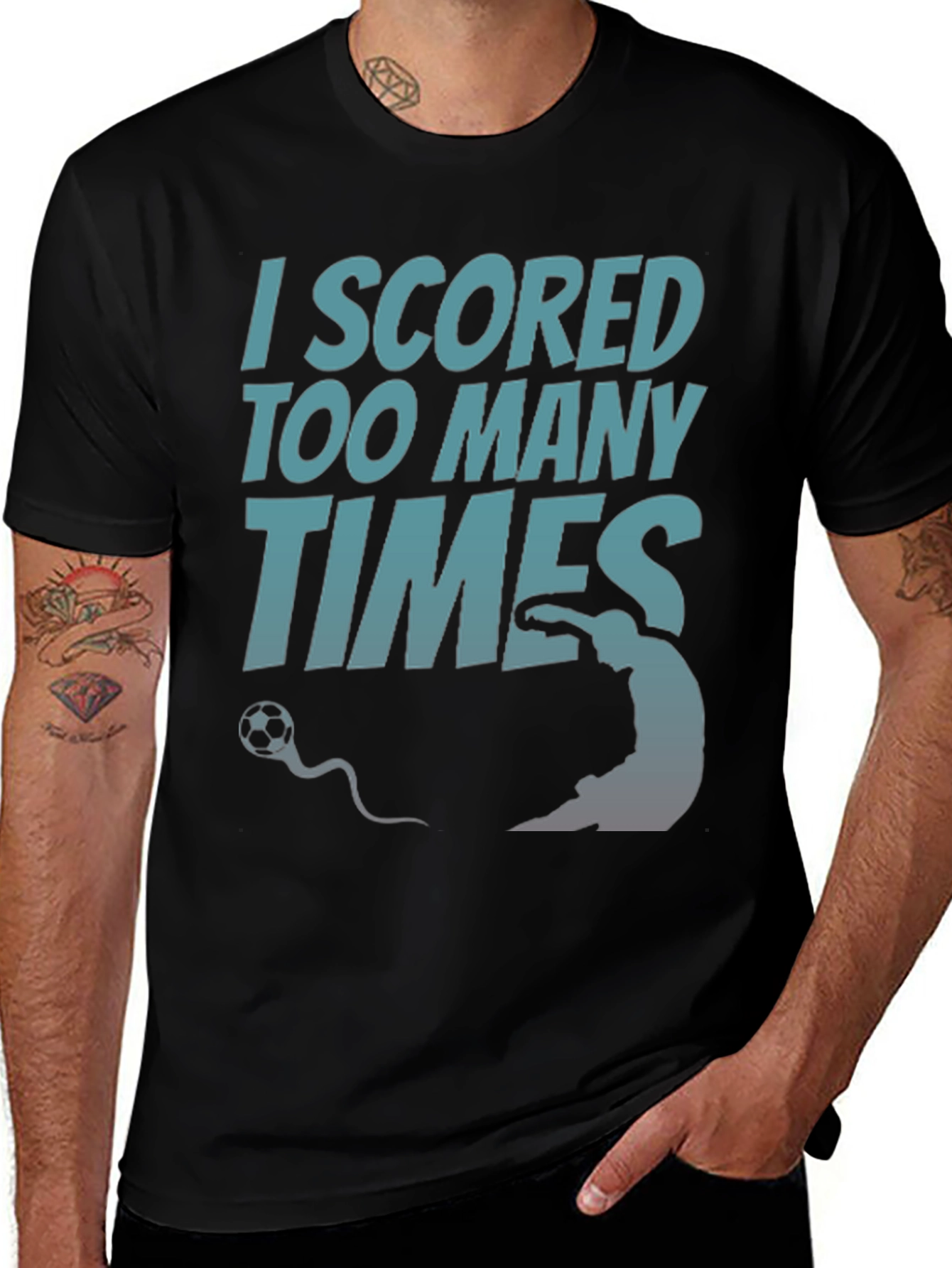 Variant 27 of I Scored Too Many Times T-Shirt - Soccer Humor Tee
