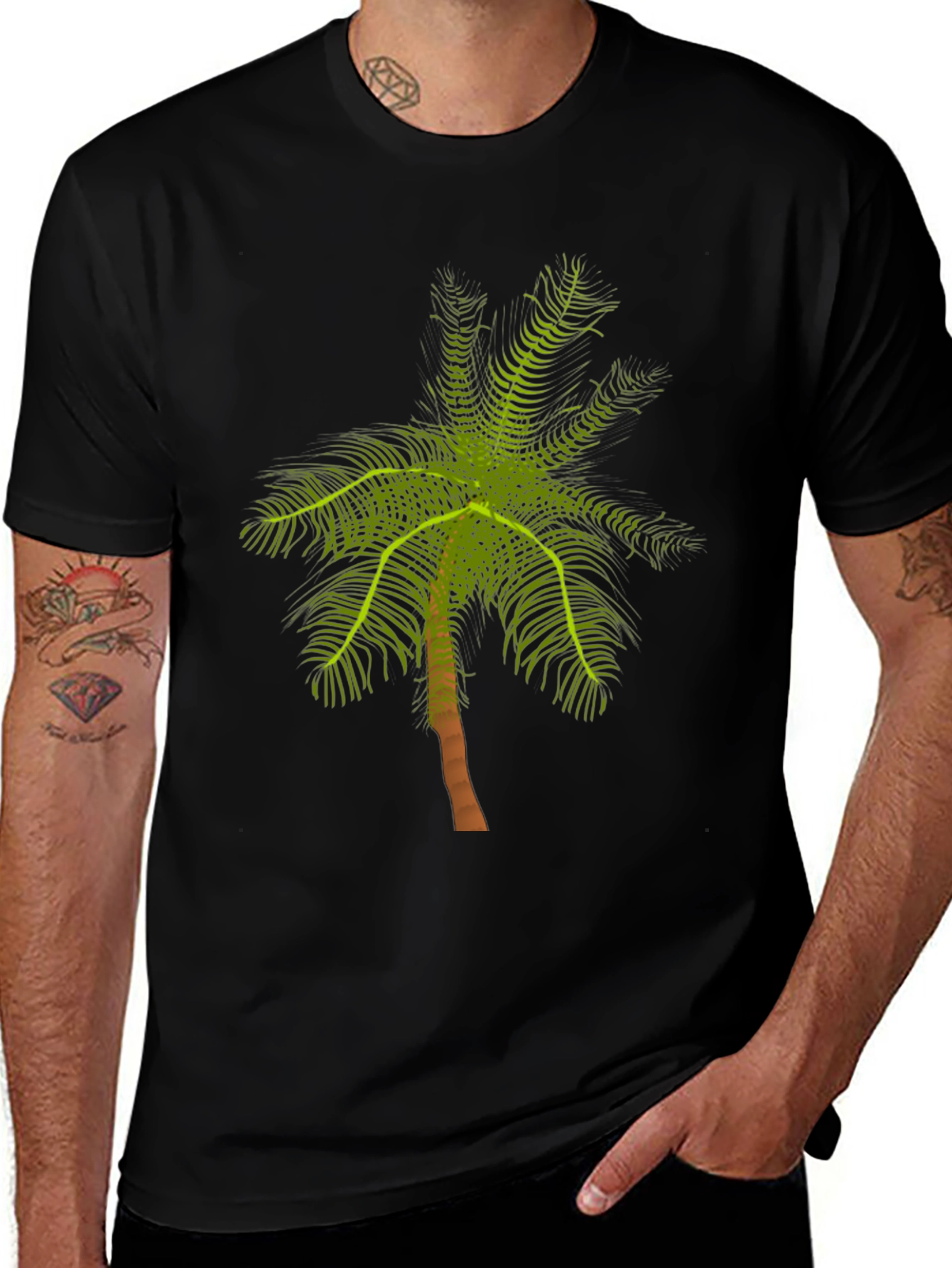 Variant 20 of Palm Tree Graphic T-Shirt - Tropical Style