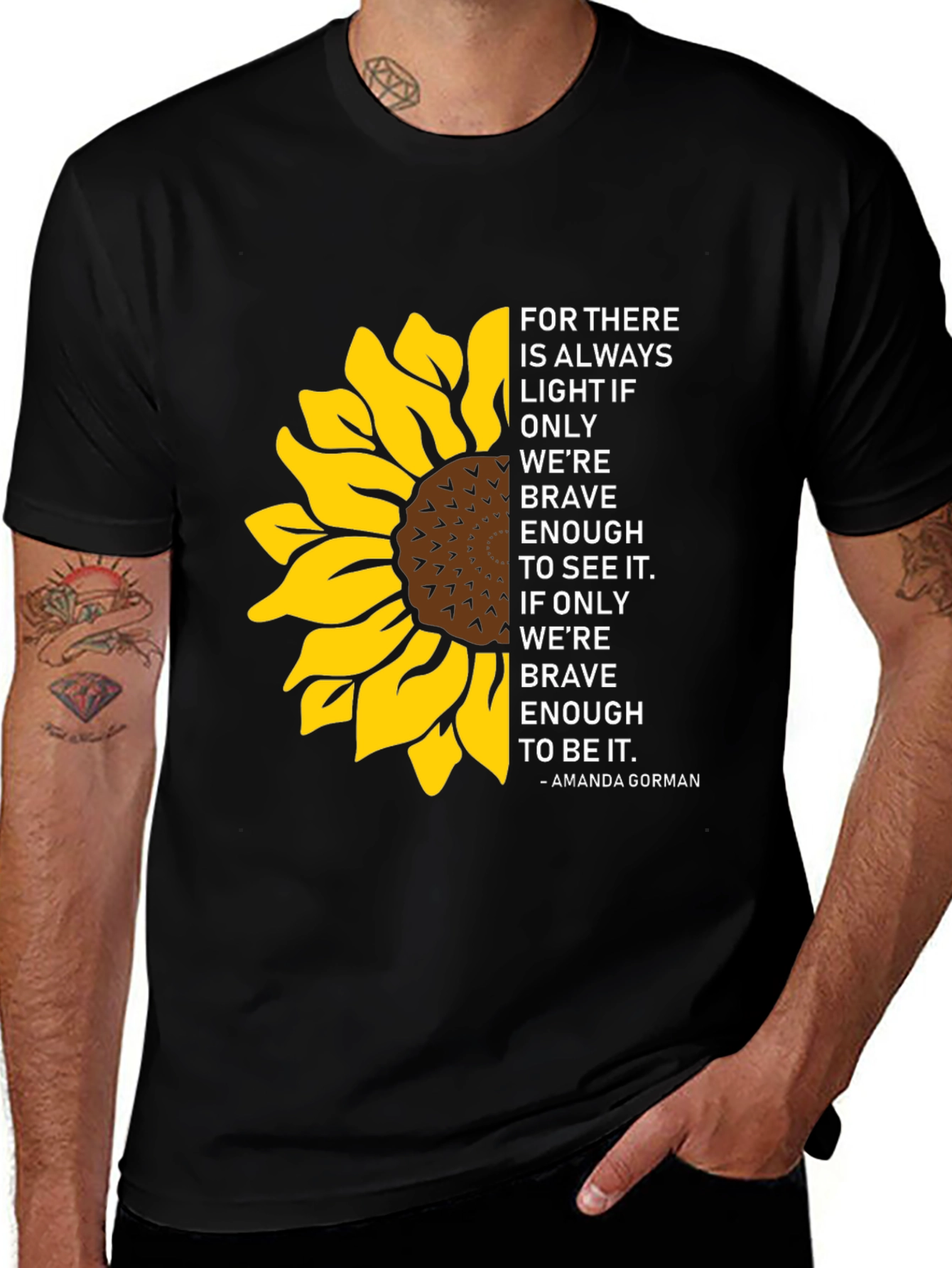 Variant 8 of Sunflower Inspirational Quote T-Shirt