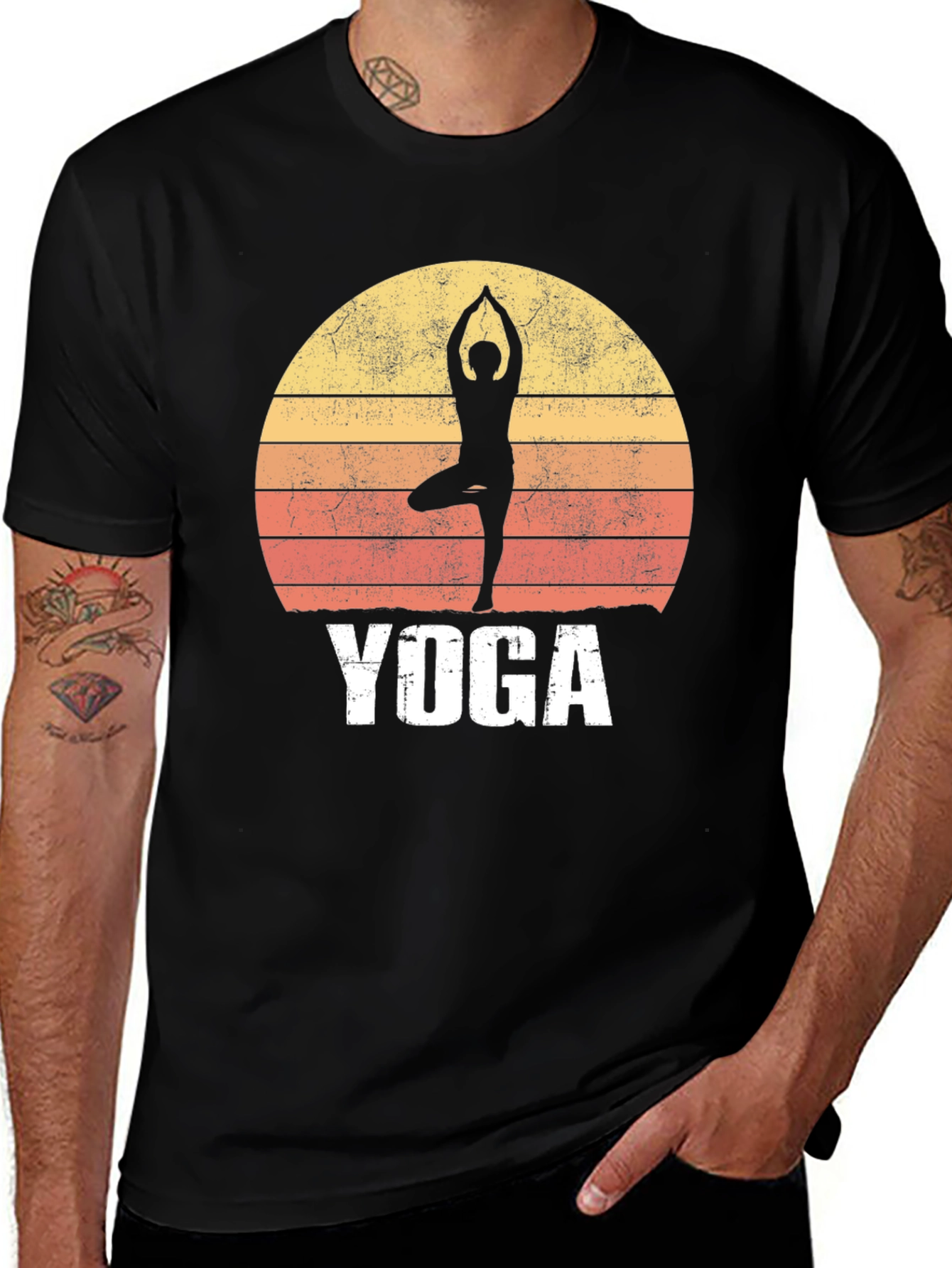Variant 15 of Yoga Sunset Graphic T-Shirt