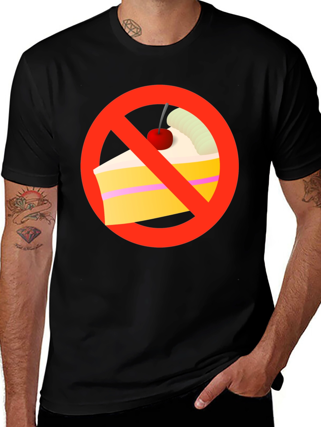 Variant 6 of No Cake Black Graphic T-Shirt