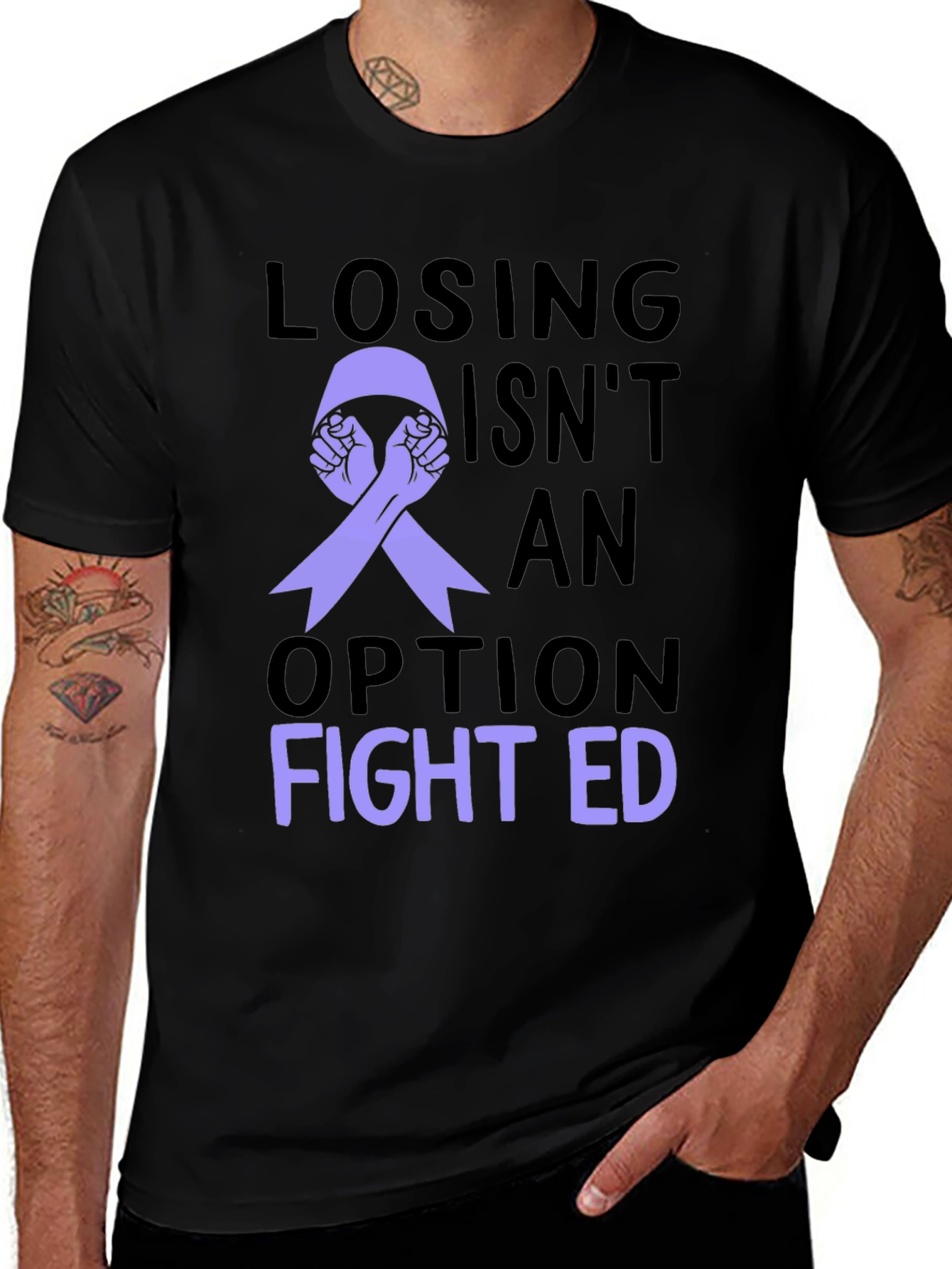 Variant 7 of Fight ED Eating Disorder Awareness T-Shirt 