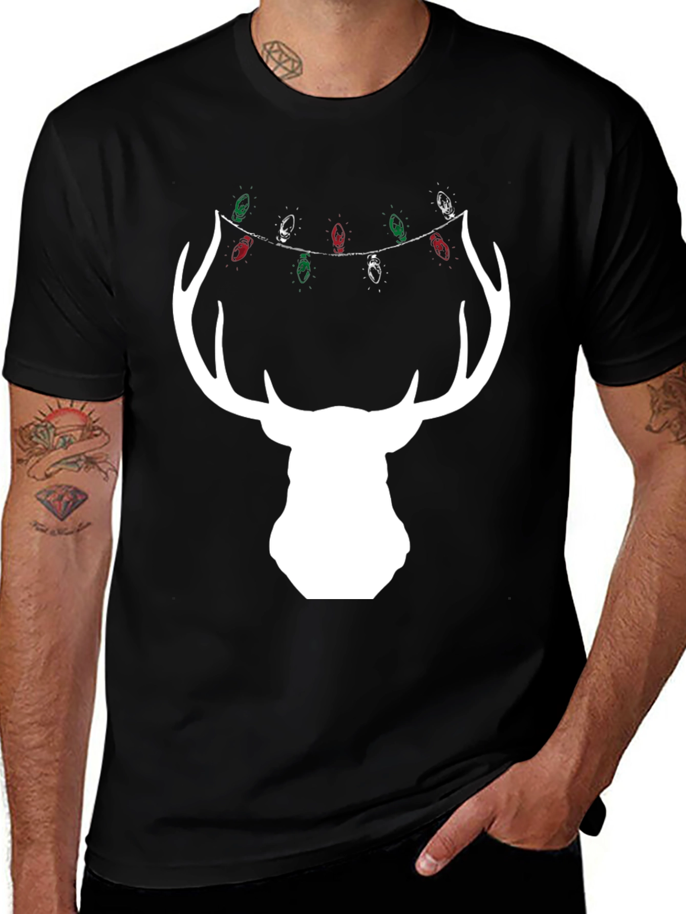 Variant 19 of Festive Deer Graphic Tee - Holiday Cheer