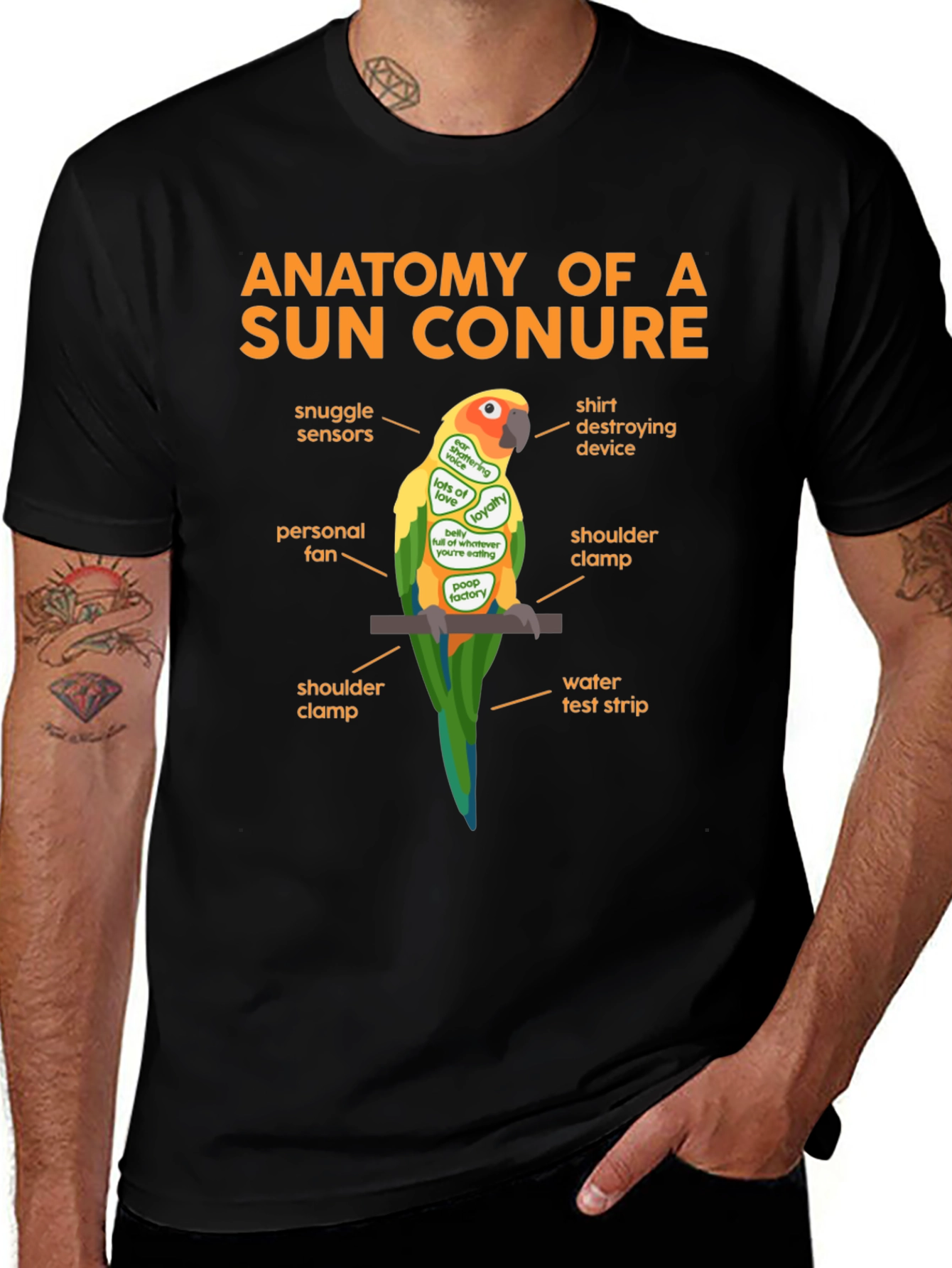 Anatomy of a Sun Conure T-Shirt