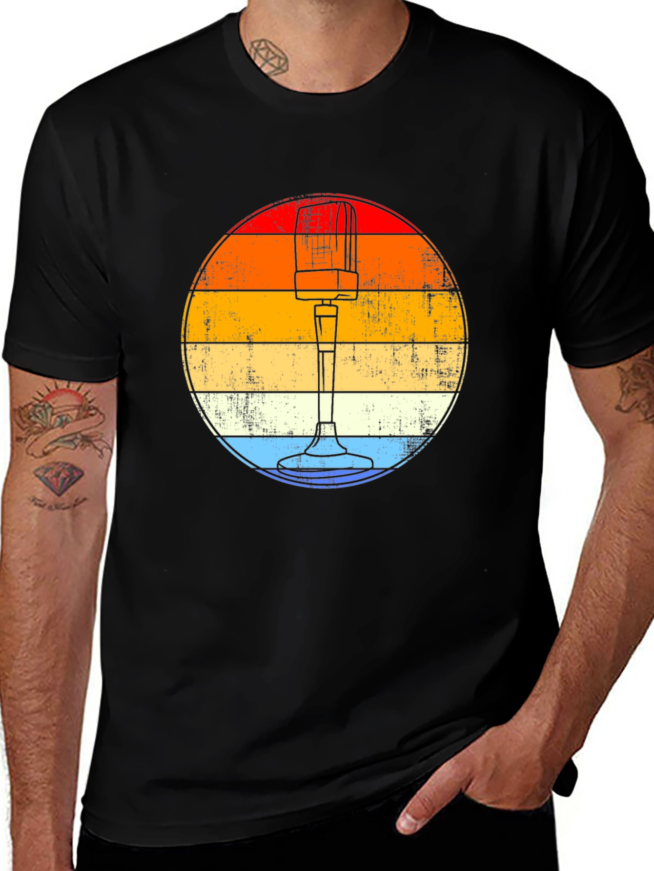Variant 20 of Retro Microphone T-Shirt Vintage Style