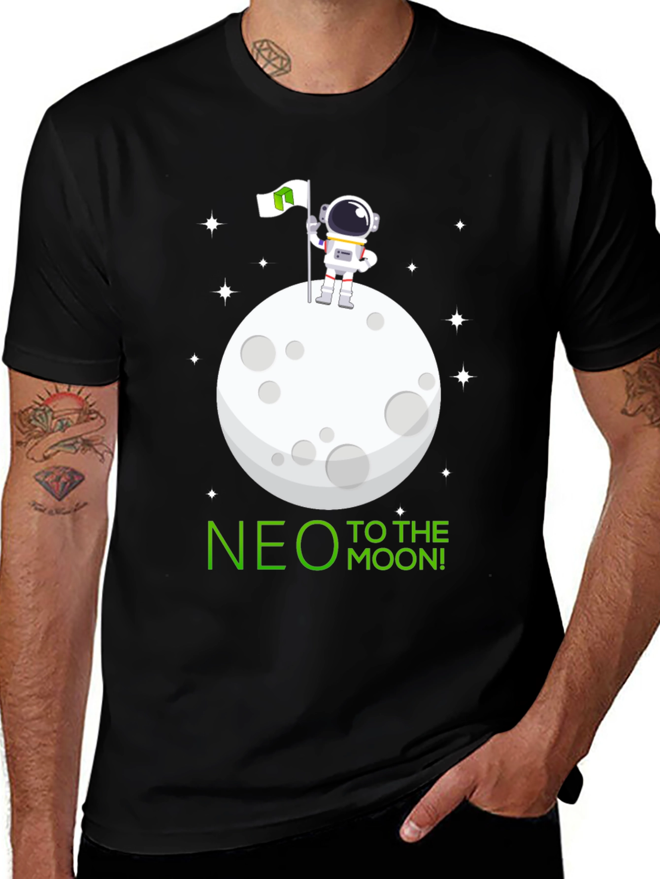 Variant 3 of NEO to the Moon T-Shirt - Astronaut Design