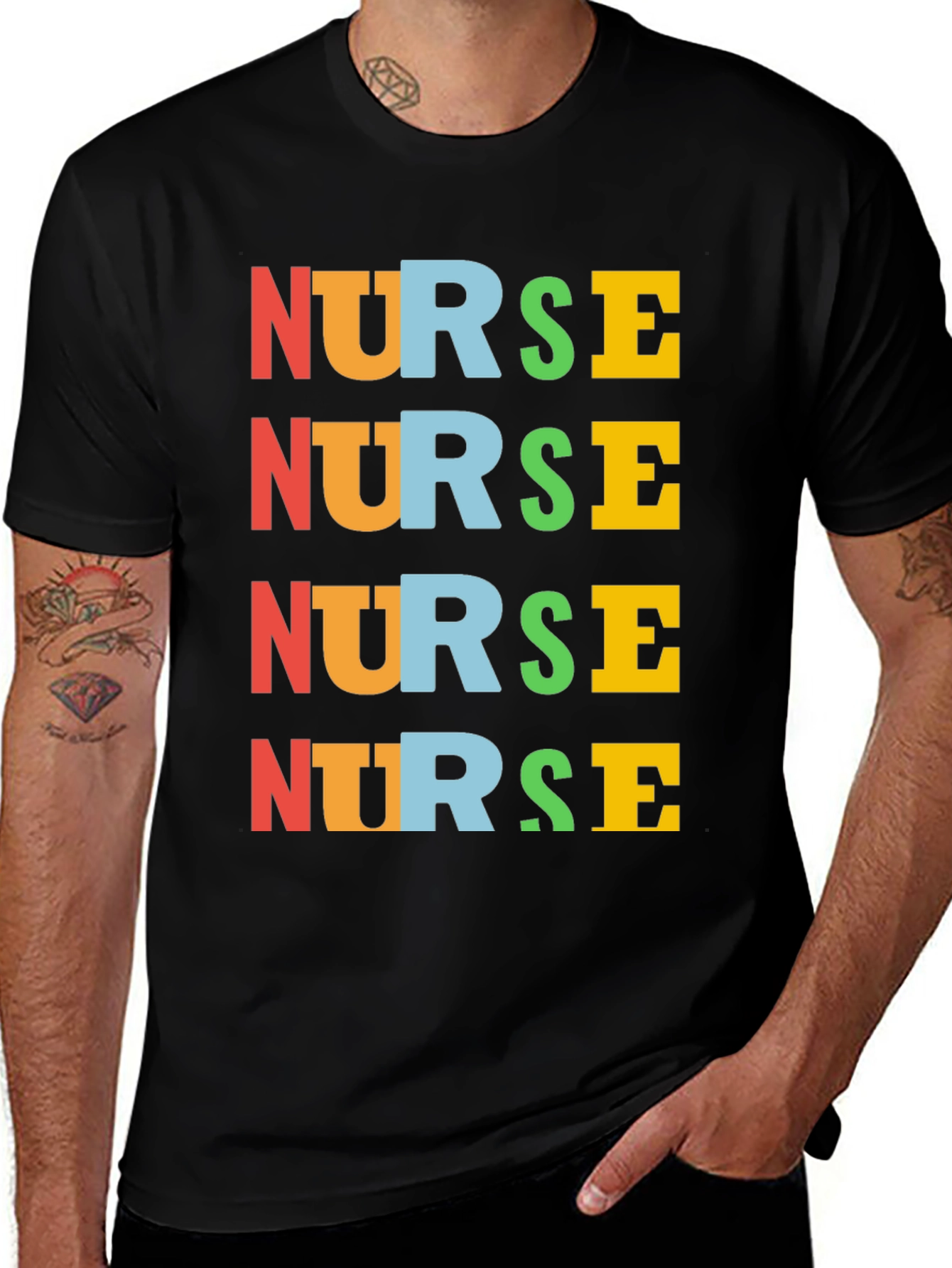 Variant 19 of Colorful Nurse T-Shirt - Medical Professional Apparel