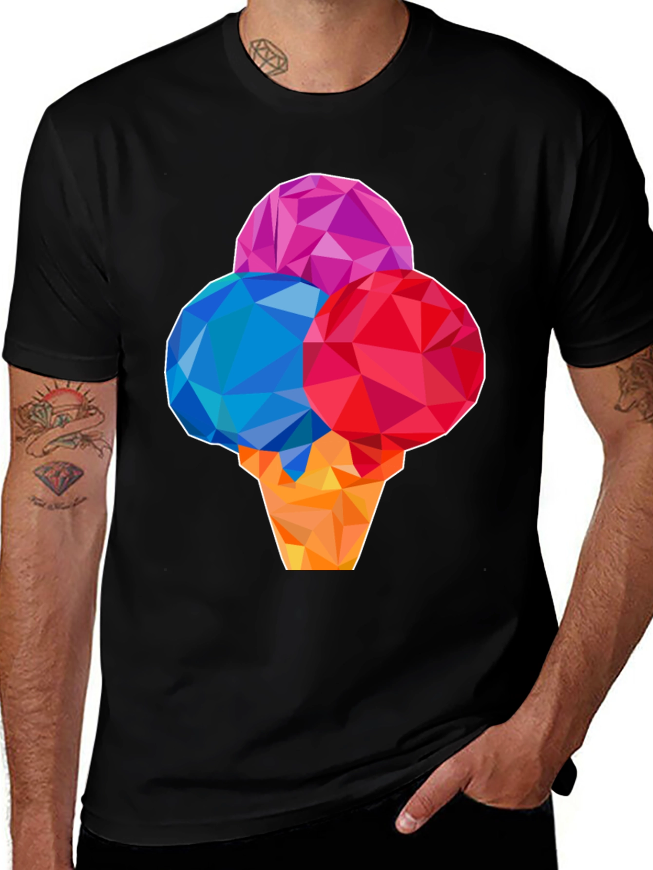 Variant 7 of Geometric Ice Cream T-Shirt