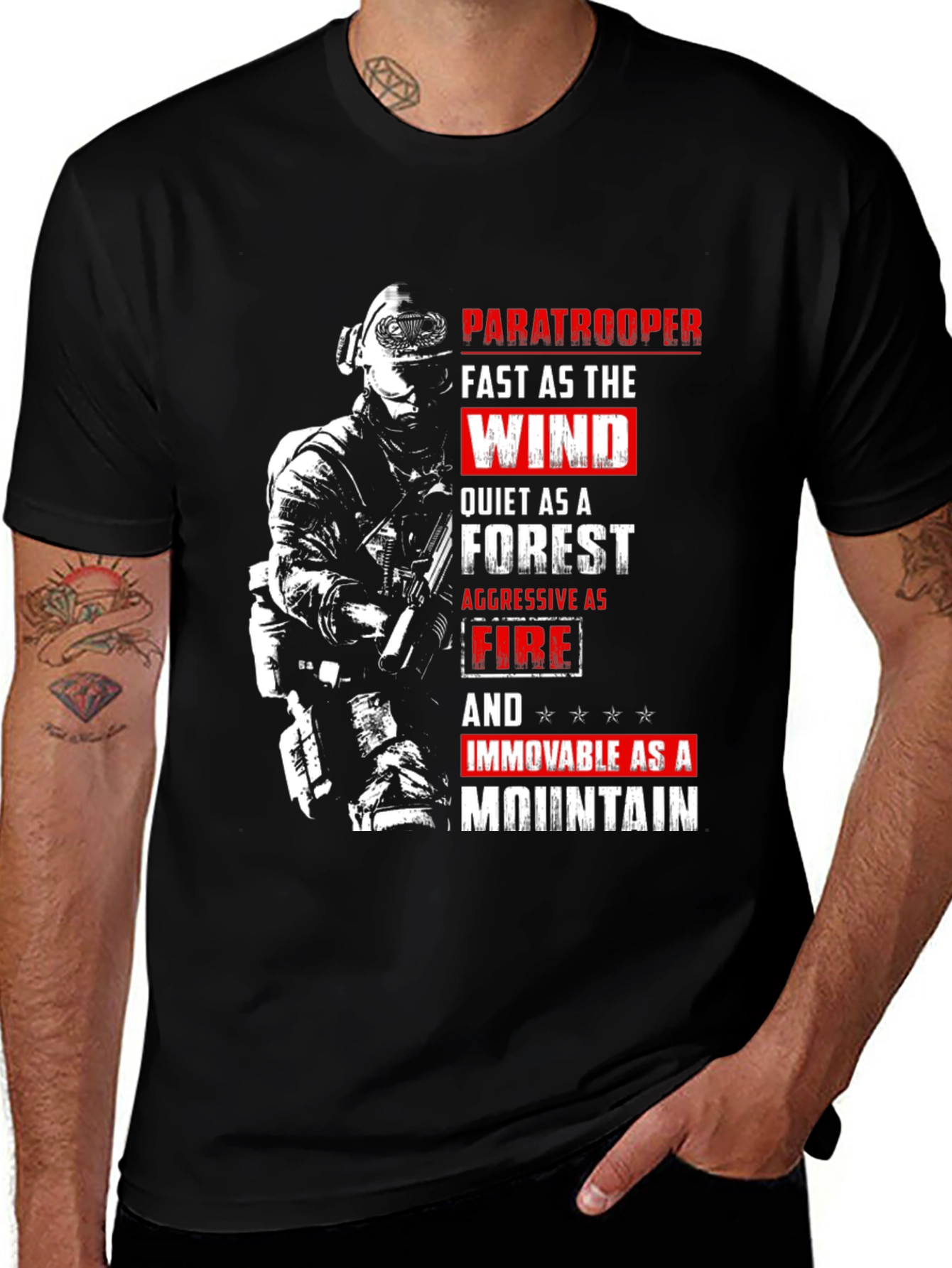 Paratrooper Fast as the Wind Graphic T-Shirt