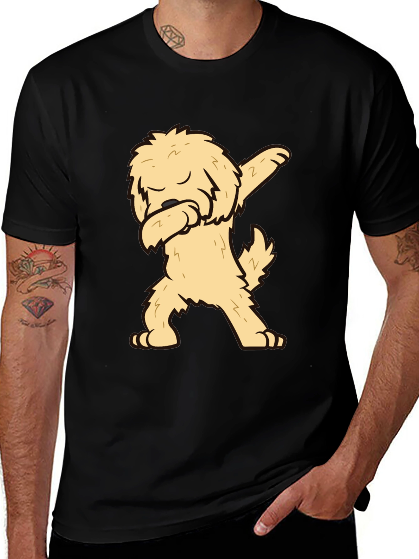 Variant 7 of Dabbing Dog T-Shirt - Cool Graphic Tee