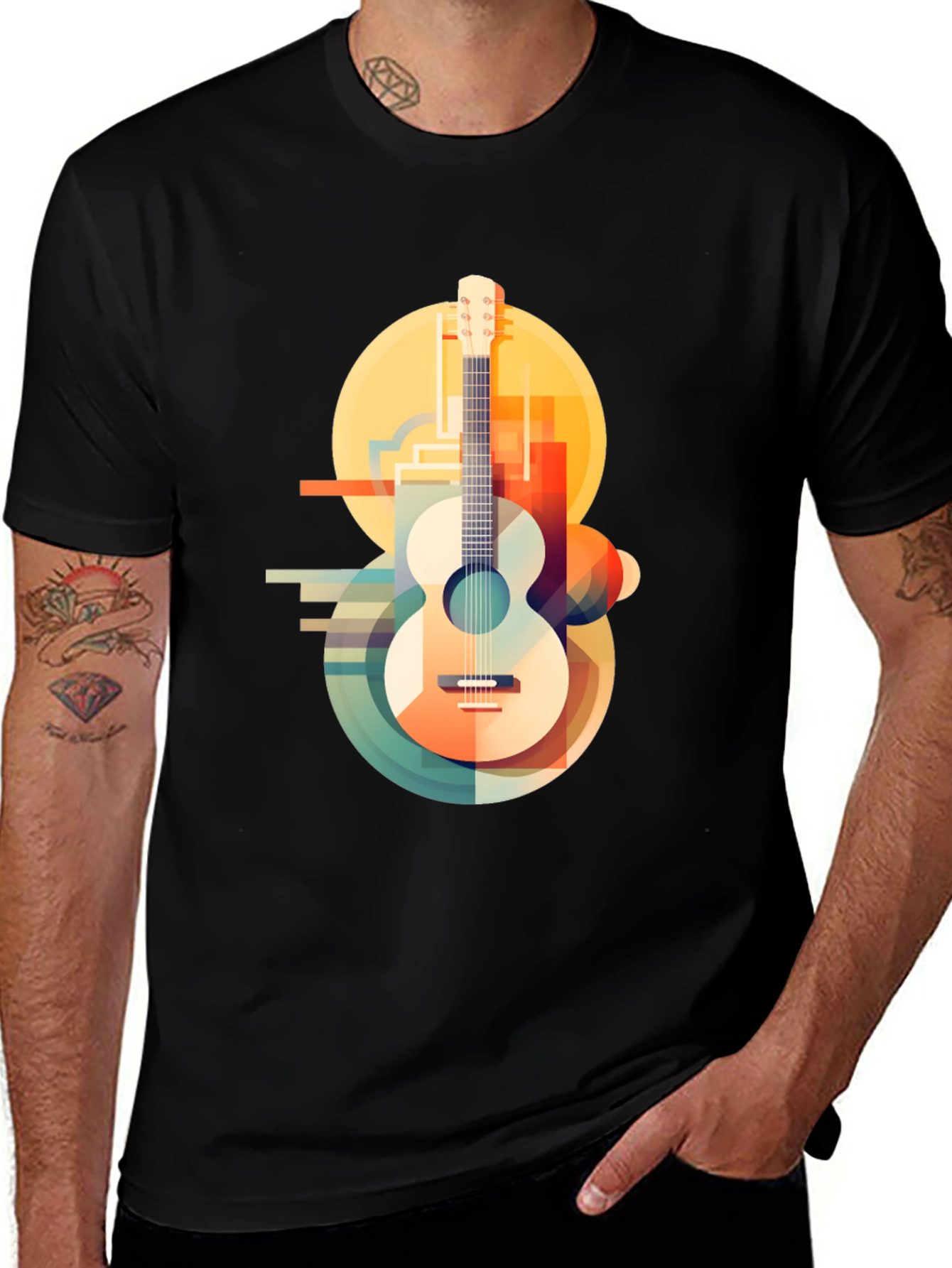 Variant 5 of Abstract Guitar Graphic Tee
