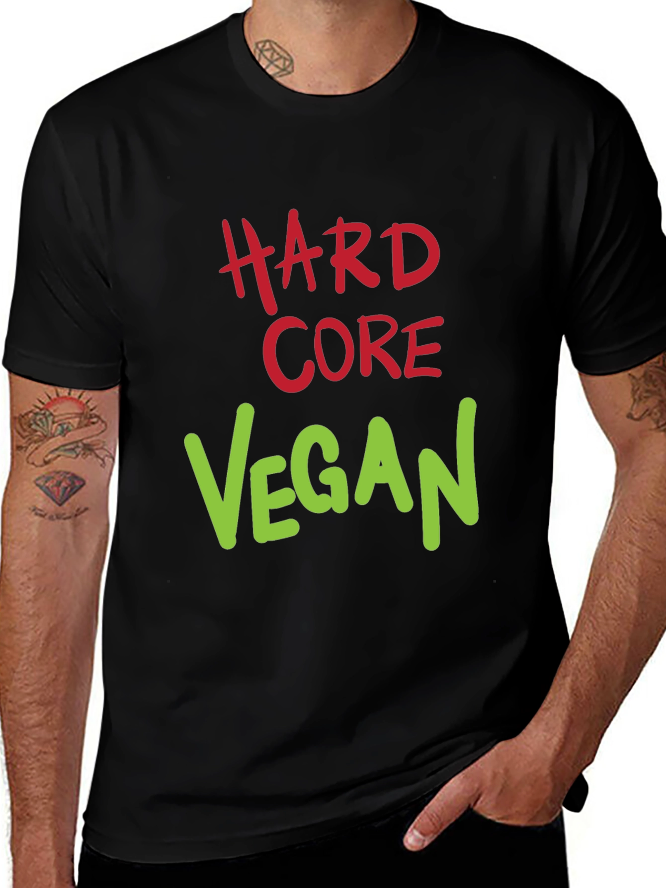 Variant 28 of Hardcore Vegan T-Shirt - Bold Statement Tee