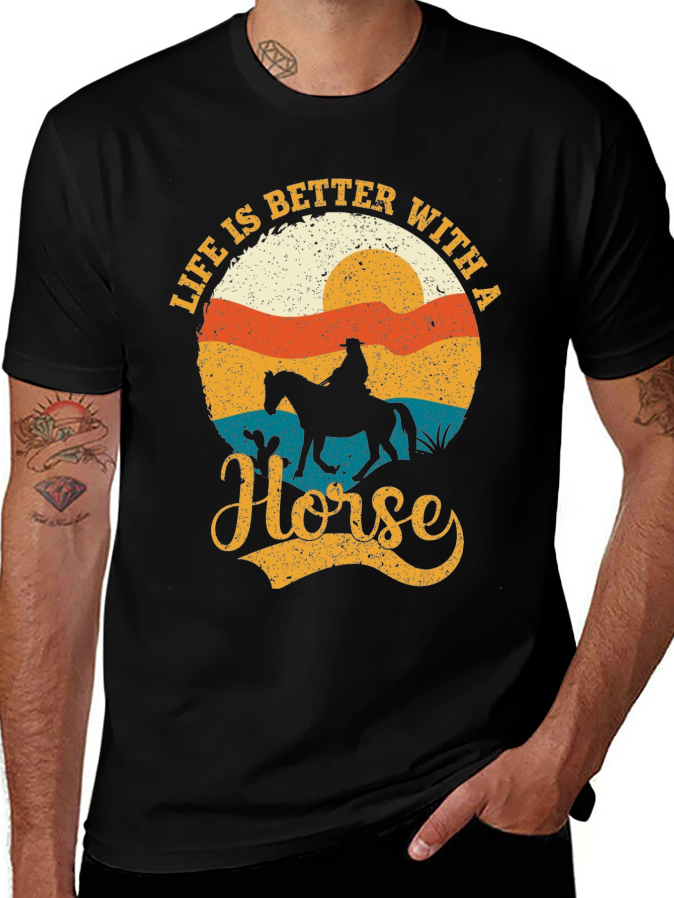 Variant 11 of Life is Better with a Horse Graphic Tee