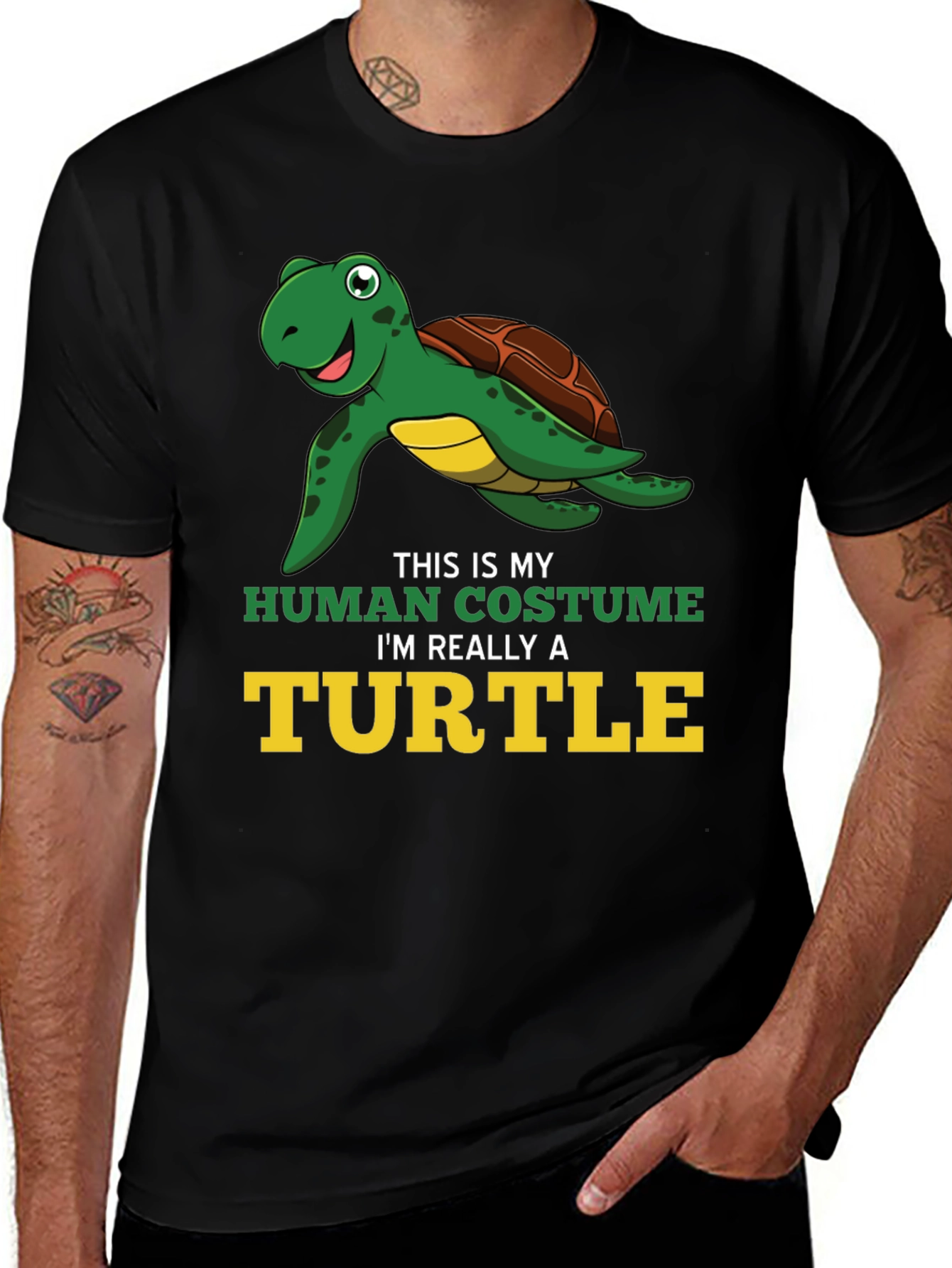 Variant 5 of Funny Turtle T-Shirt - Human Costume