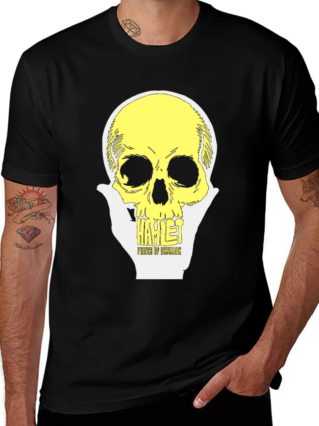 Variant 20 of Hamlet Prince of Denmark Skull Graphic Tee
