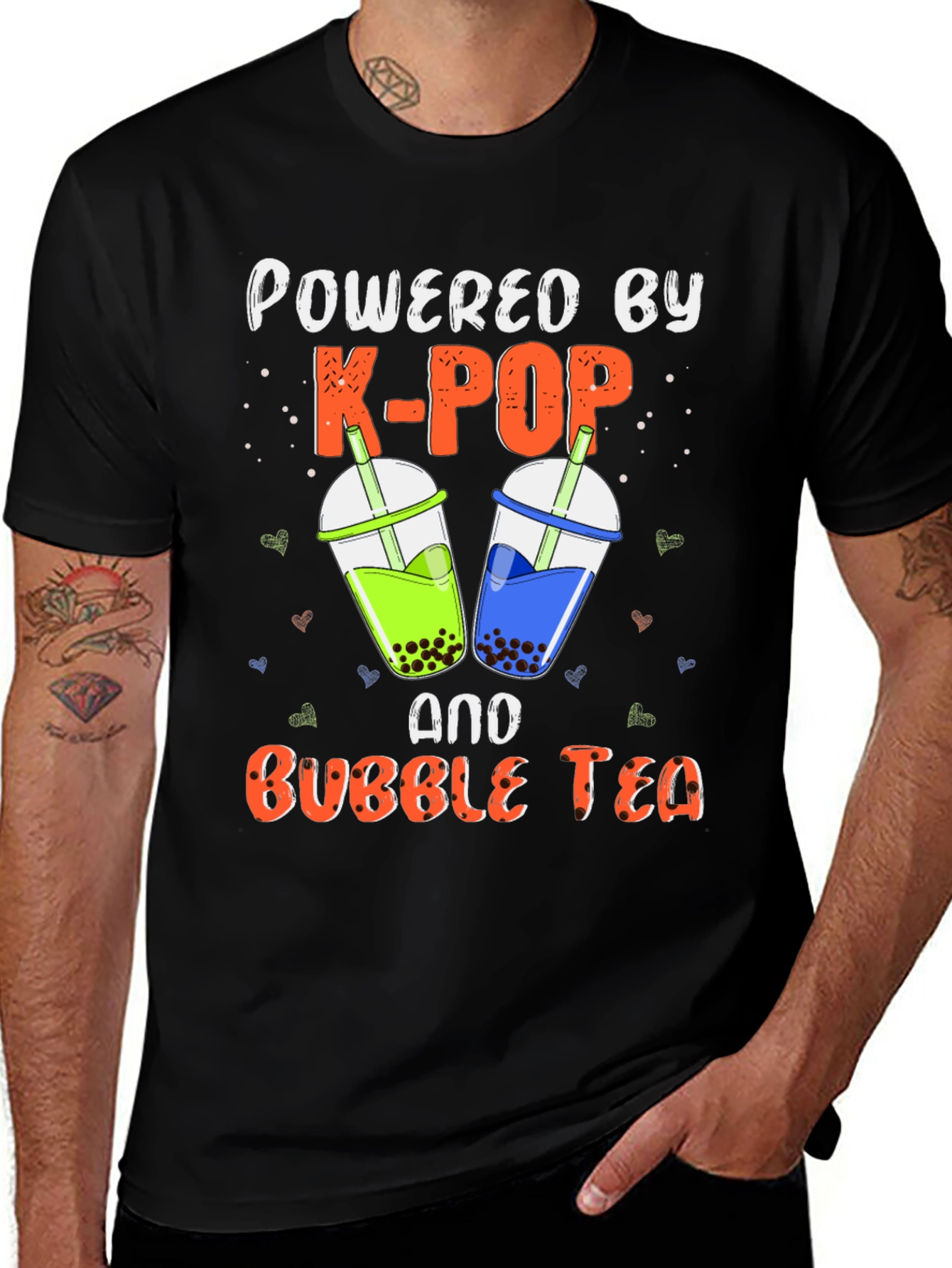 Powered by K-POP and Bubble Tea T-Shirt