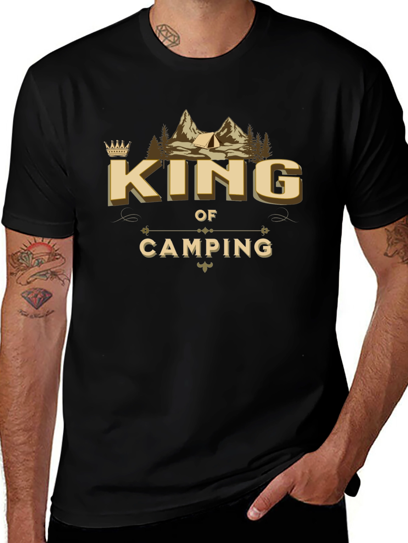 Variant 24 of King of Camping Black T-Shirt