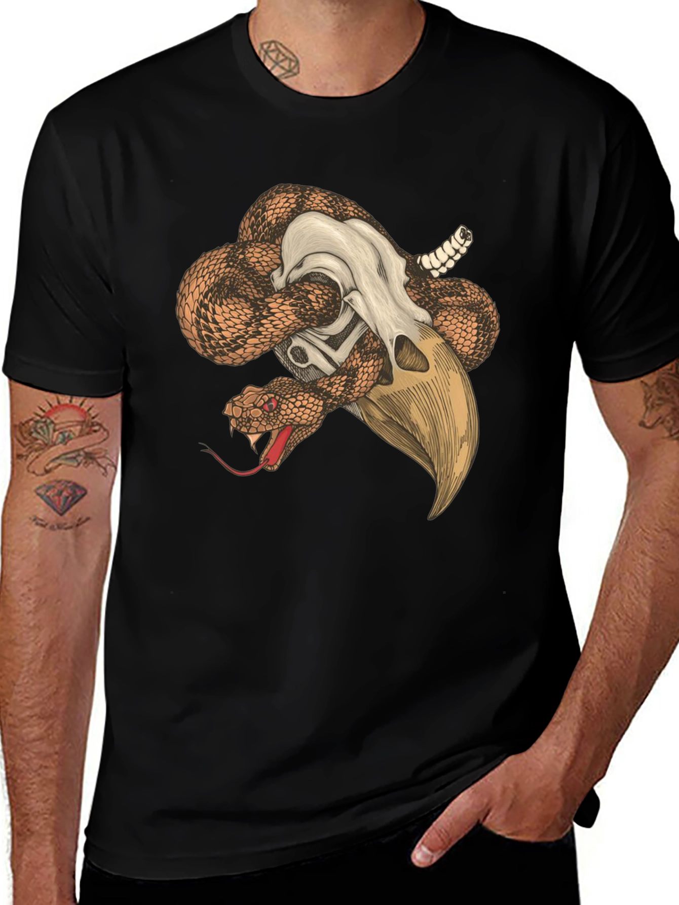 Variant 14 of Snake & Skull Graphic Tee