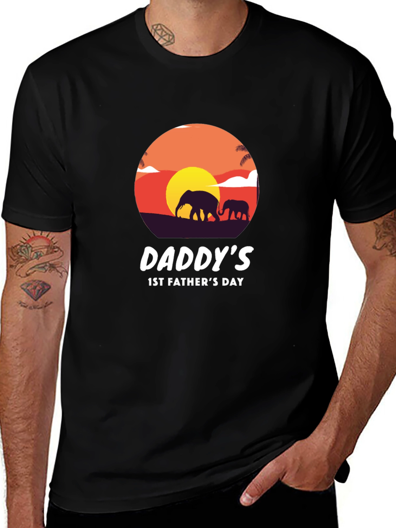 Daddy's 1st Father's Day Elephant T-Shirt