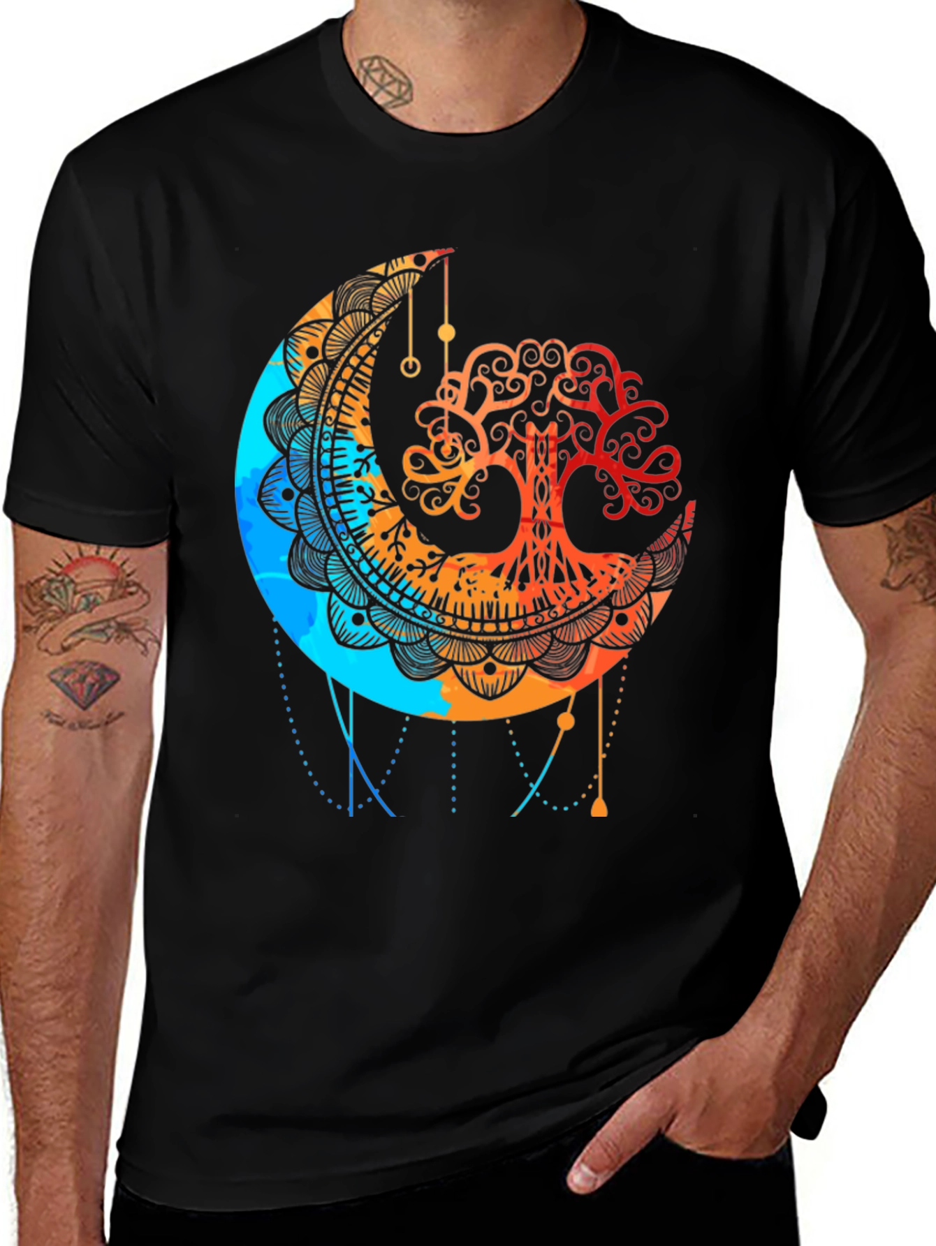Variant 12 of Tree of Life Moon Mandala T-Shirt - Stylish Graphic Tee