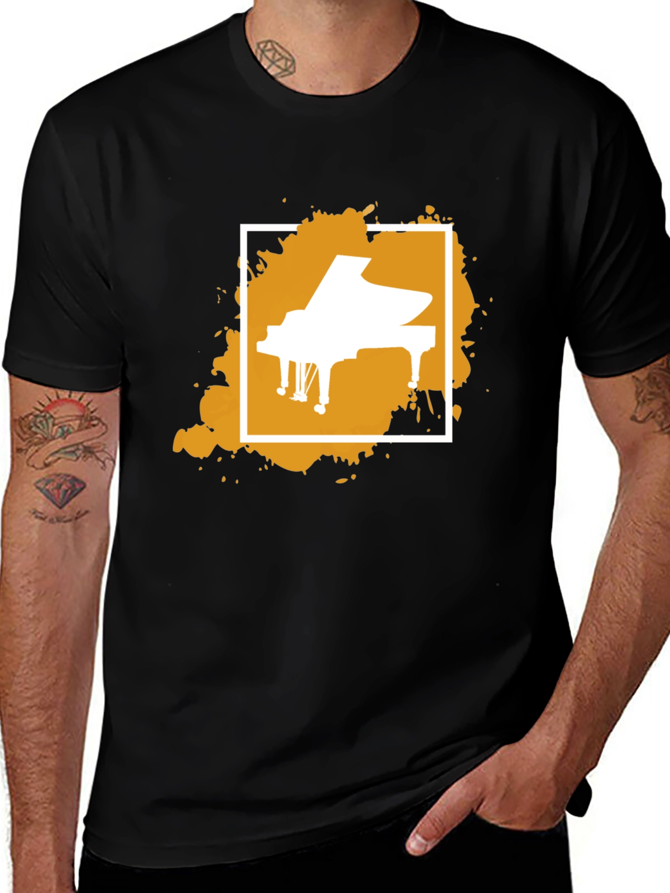 Variant 20 of Piano Graphic Tee - Musical Style