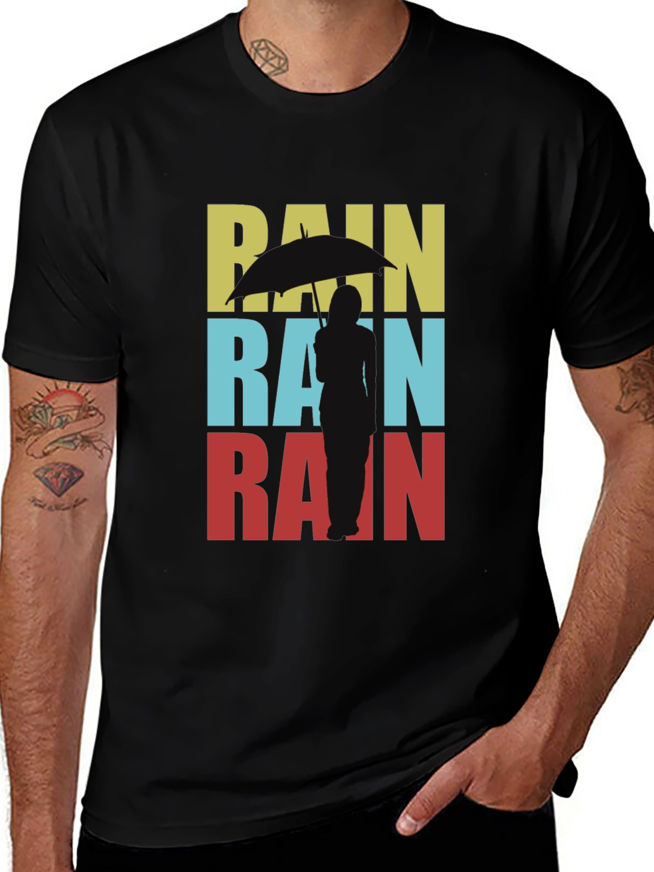 Variant 30 of Retro Rain T-Shirt - Unisex Graphic Tee
