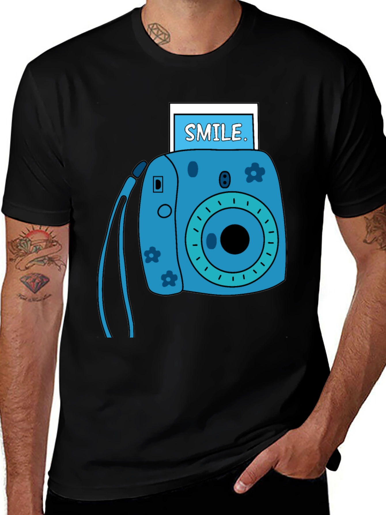 Variant 9 of Cute Camera Graphic Tee - Smile!