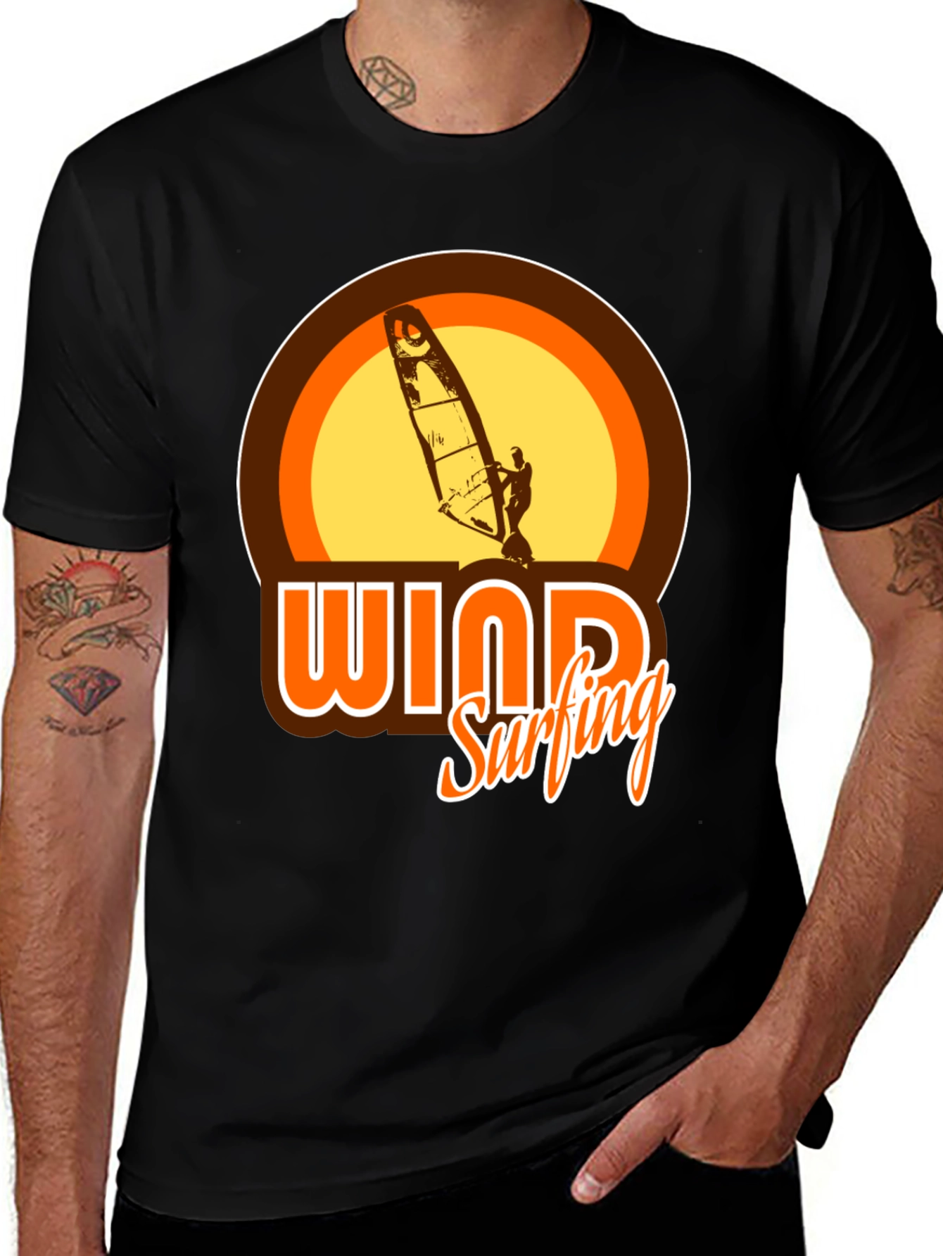 Variant 30 of Windsurfing Graphic Tee - Retro Style T-Shirt