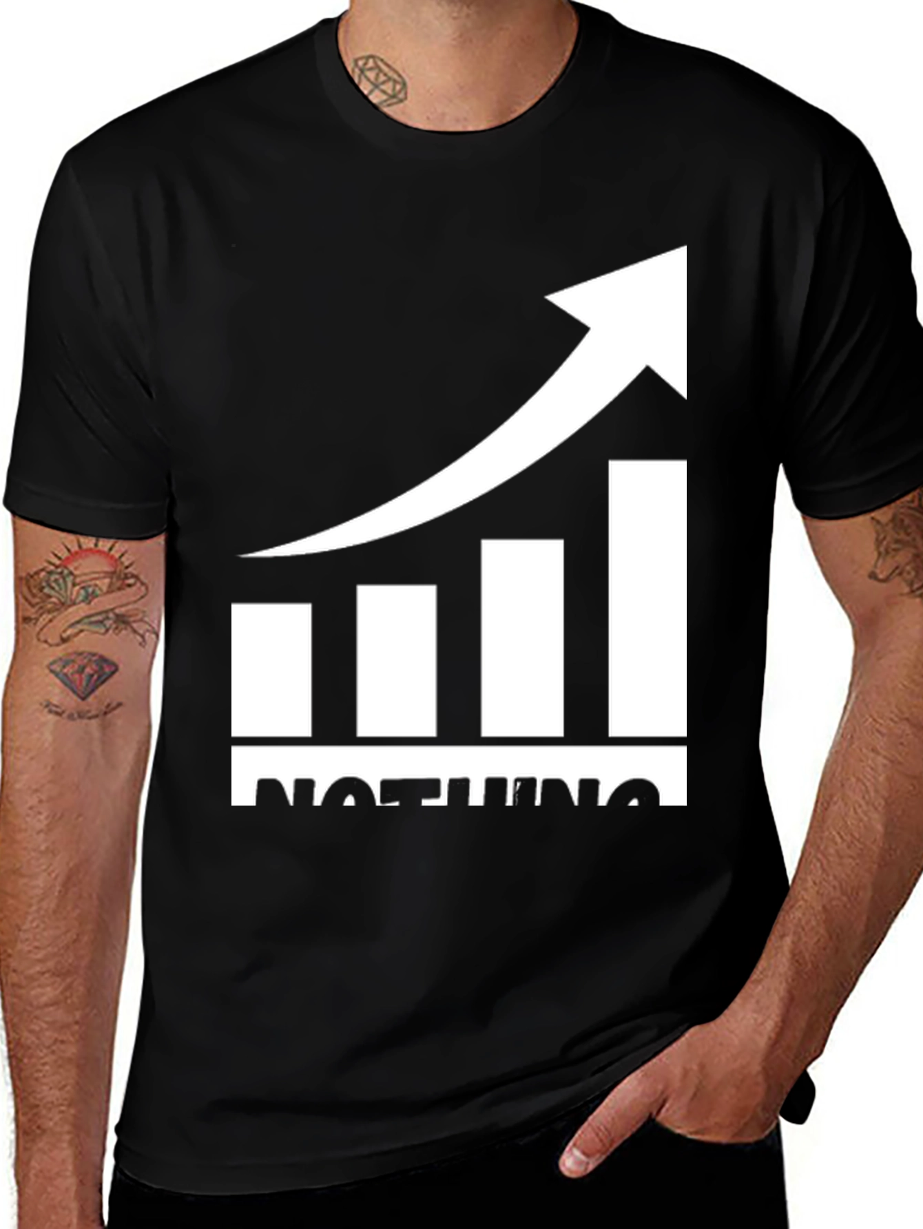Variant 25 of Nothing But Up Graphic Tee - Black