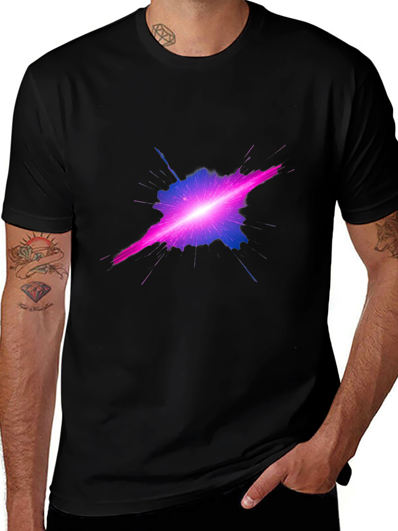 Variant 2 of Abstract Galaxy Black T-Shirt