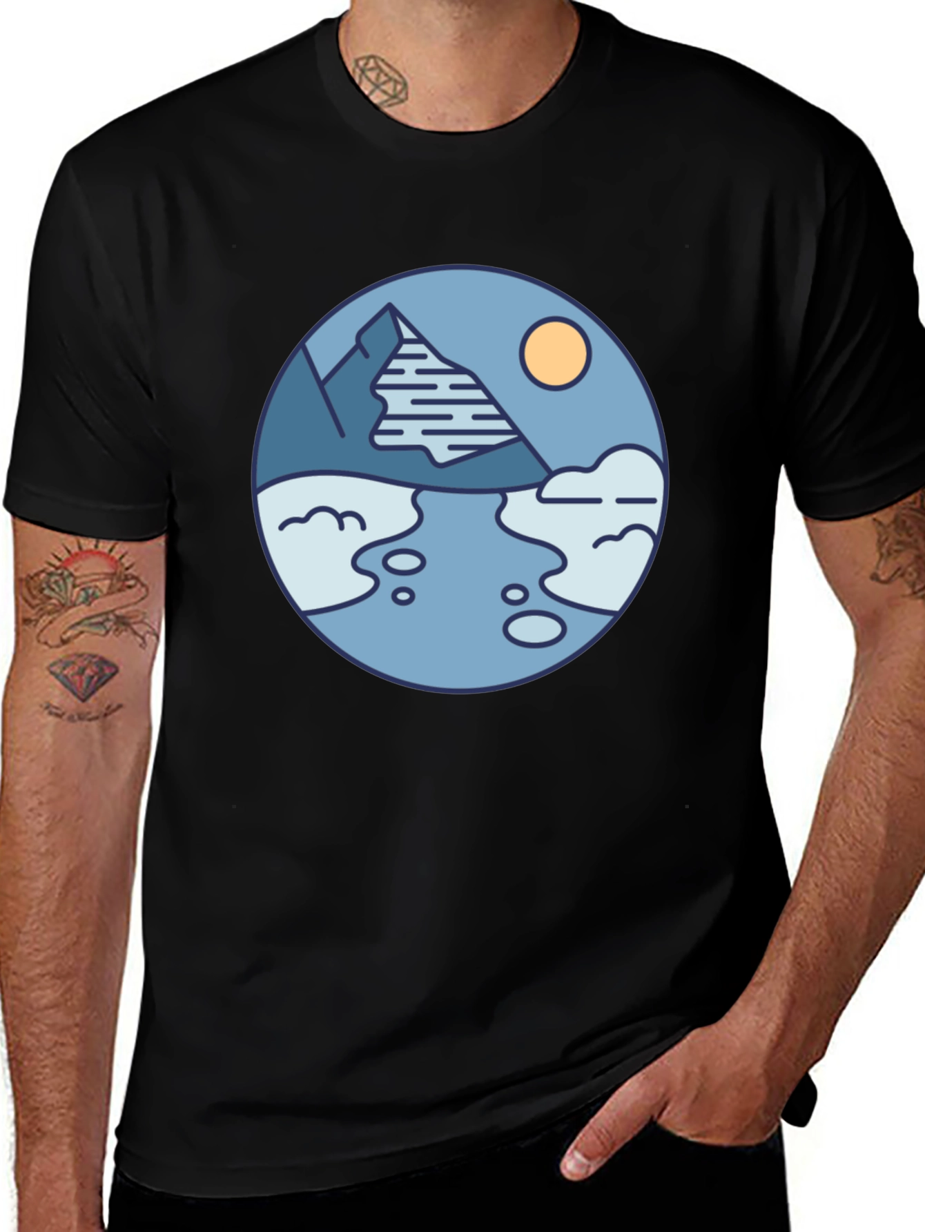 Variant 13 of Mountain River Graphic T-Shirt