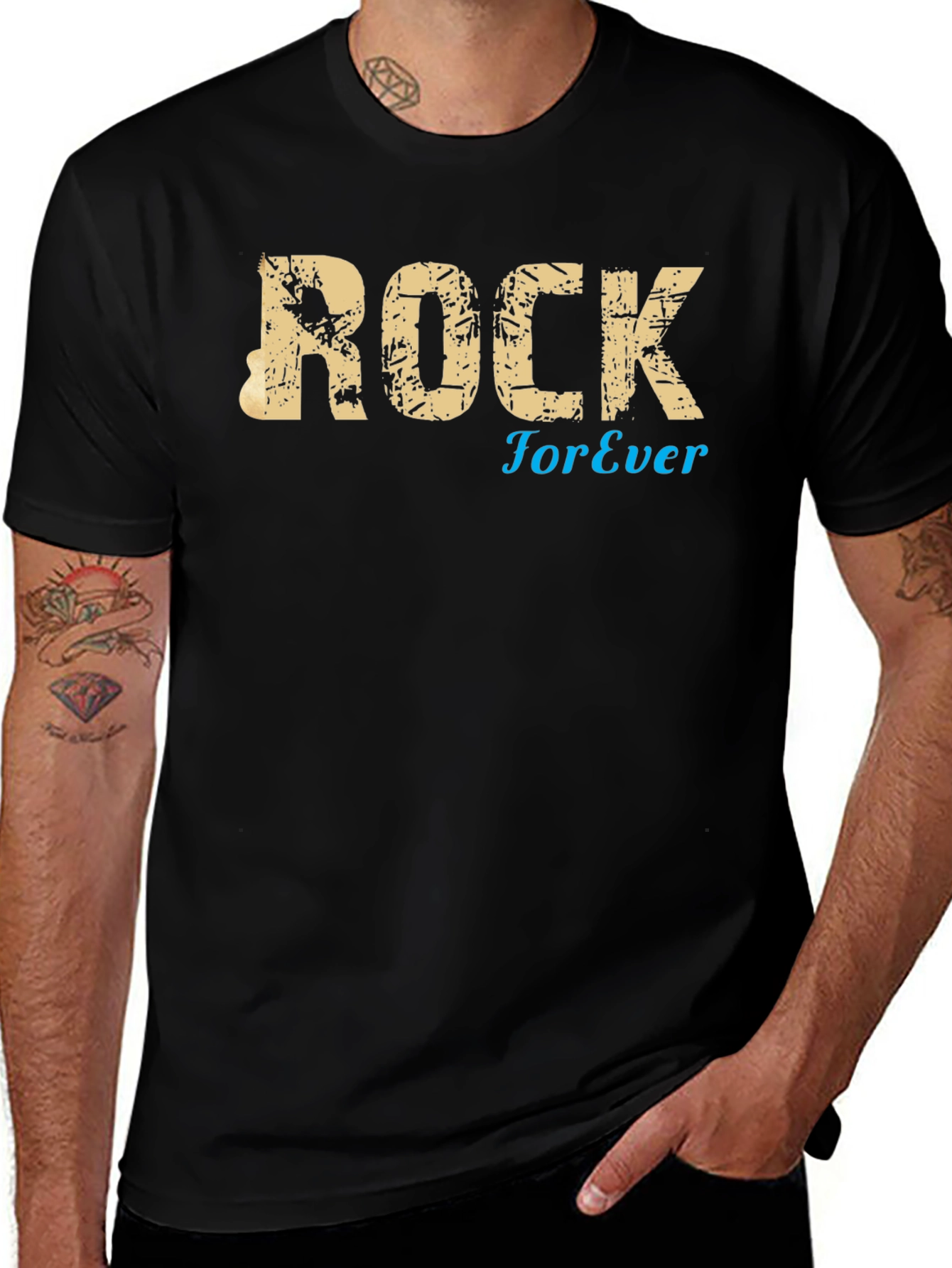 Variant 27 of Rock Forever Black Graphic Tee