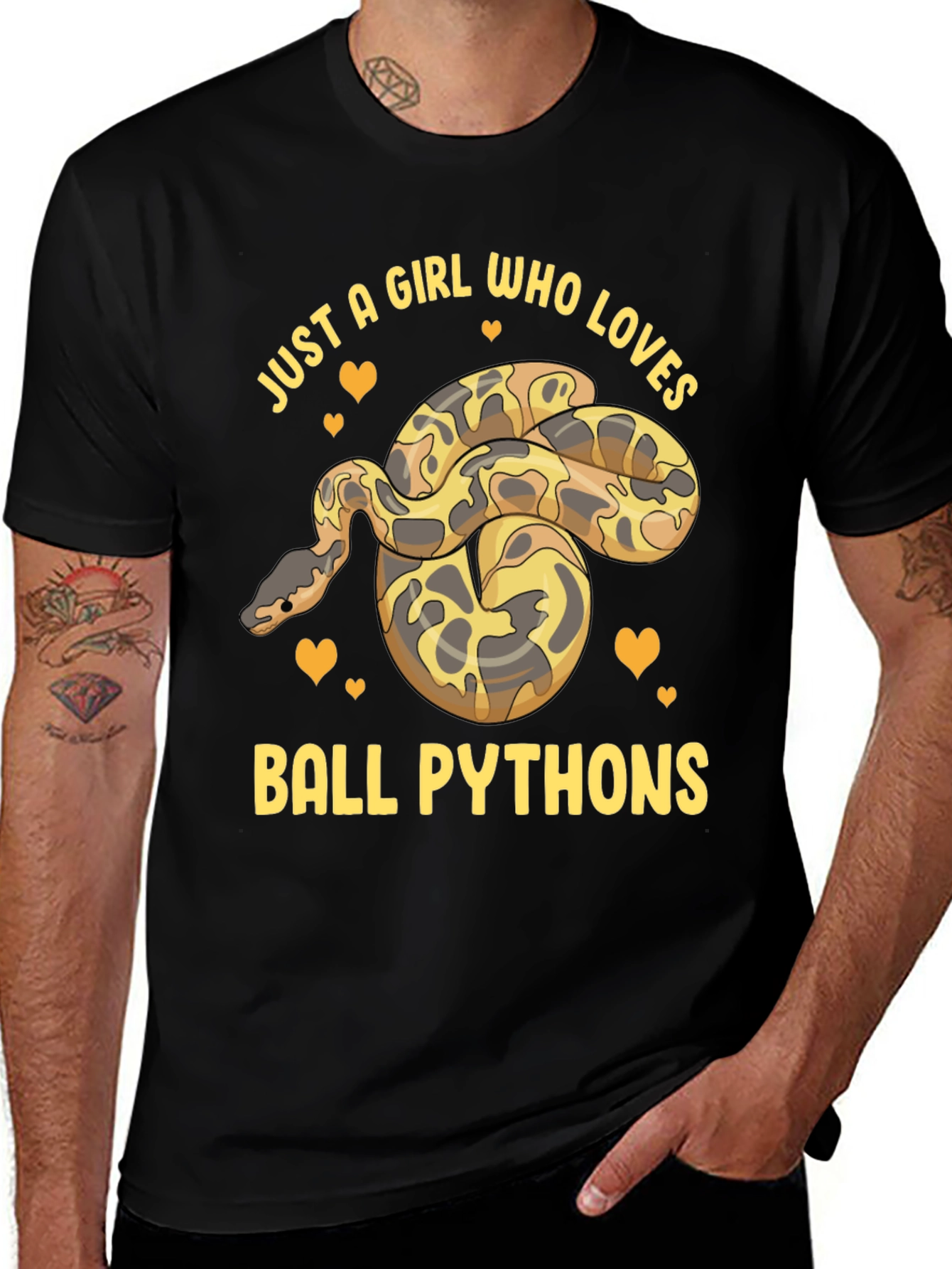 Variant 4 of Girl Who Loves Ball Pythons T-Shirt