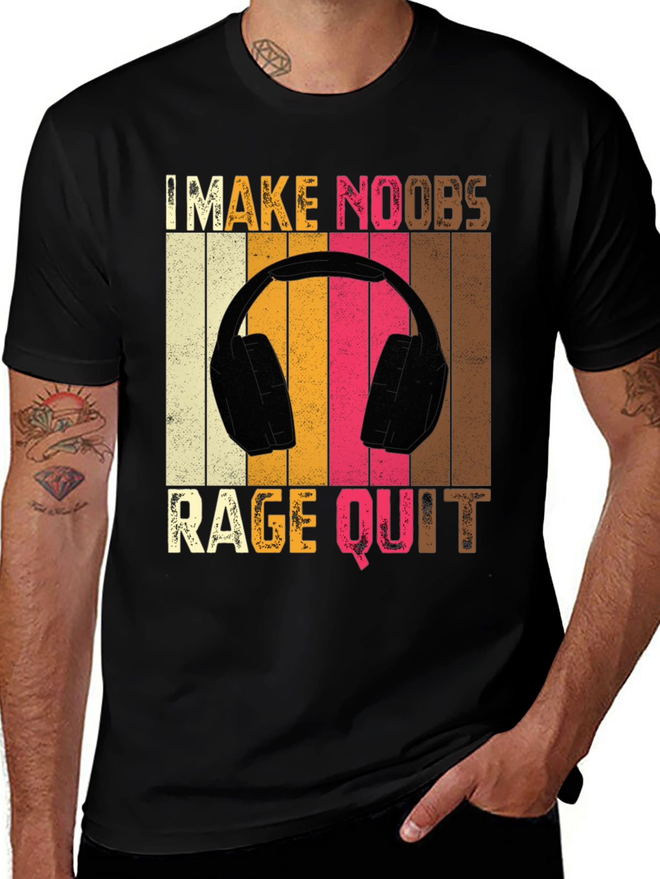Variant 25 of I Make Noobs Rage Quit Gamer T-Shirt