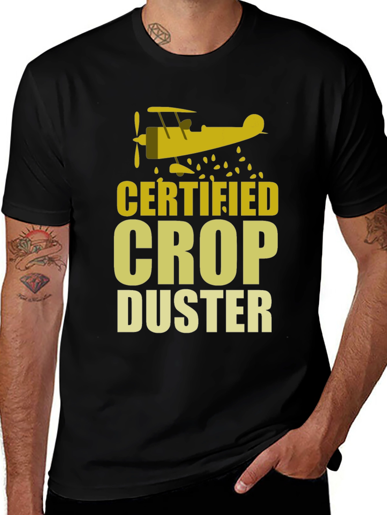 Variant 5 of Certified Crop Duster Graphic Tee - Aviation T-Shirt