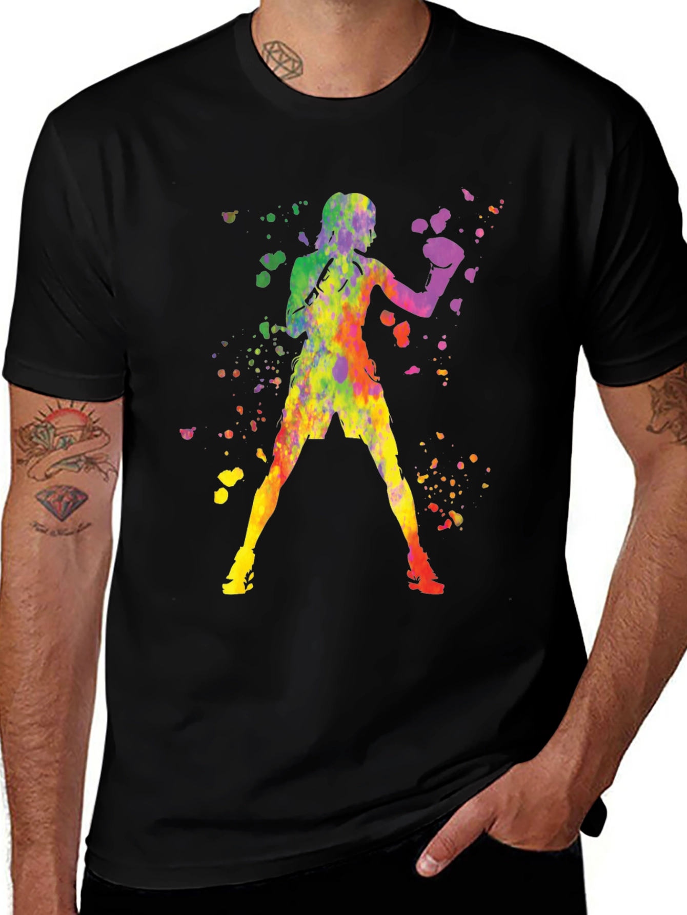 Variant 19 of Watercolor Boxing T-Shirt - Unisex