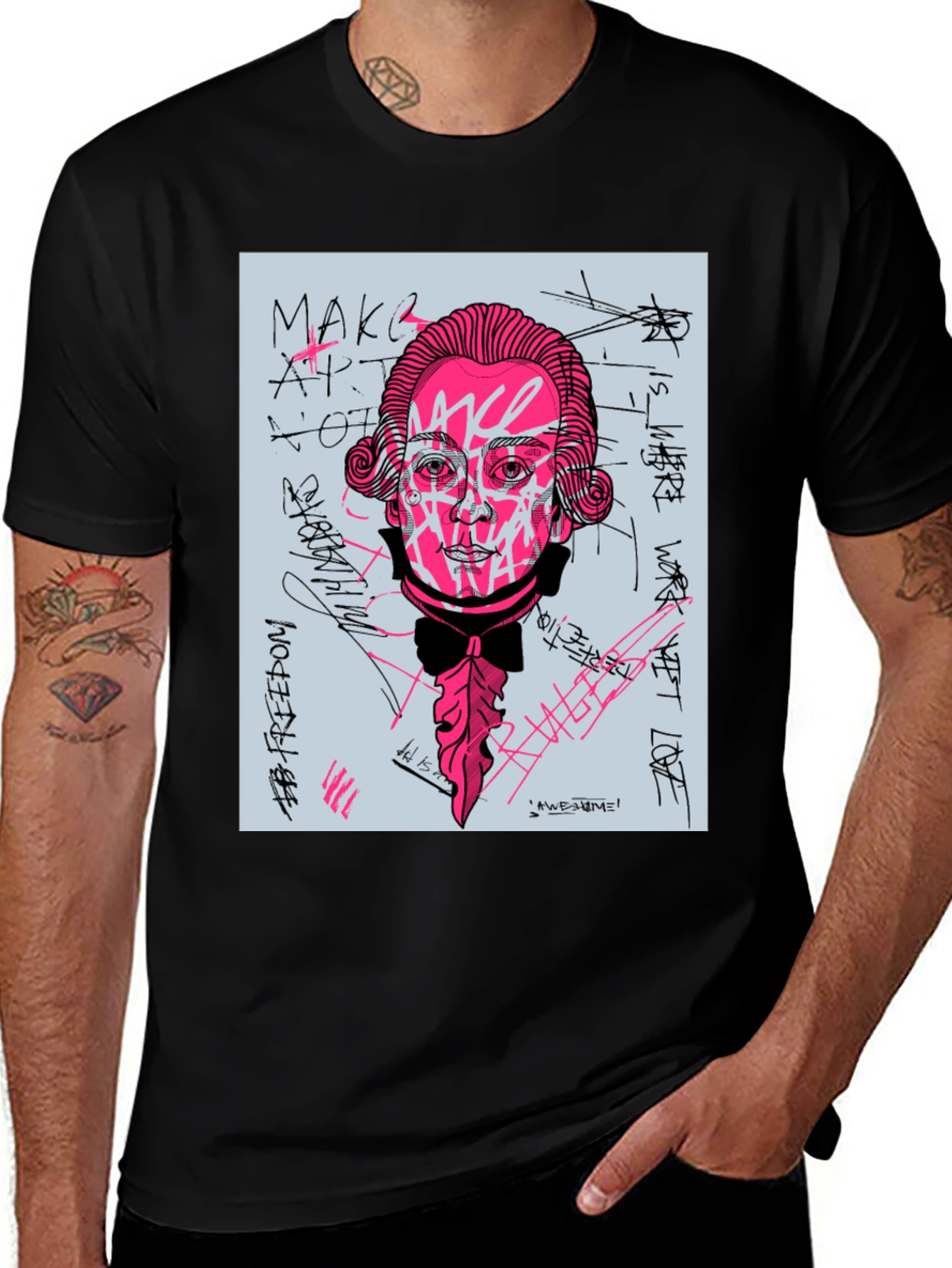 Variant 8 of Abstract Mozart Graphic Tee - Modern Art T-Shirt