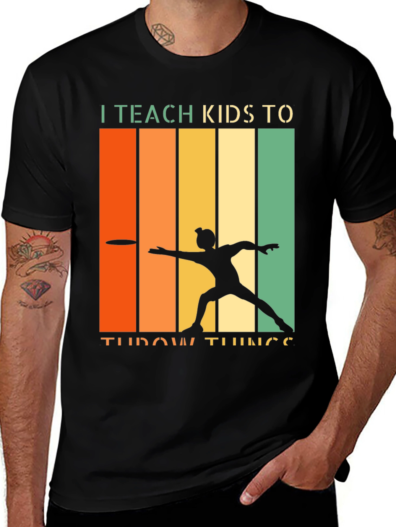 Variant 20 of I Teach Kids To Throw Things Retro T-Shirt