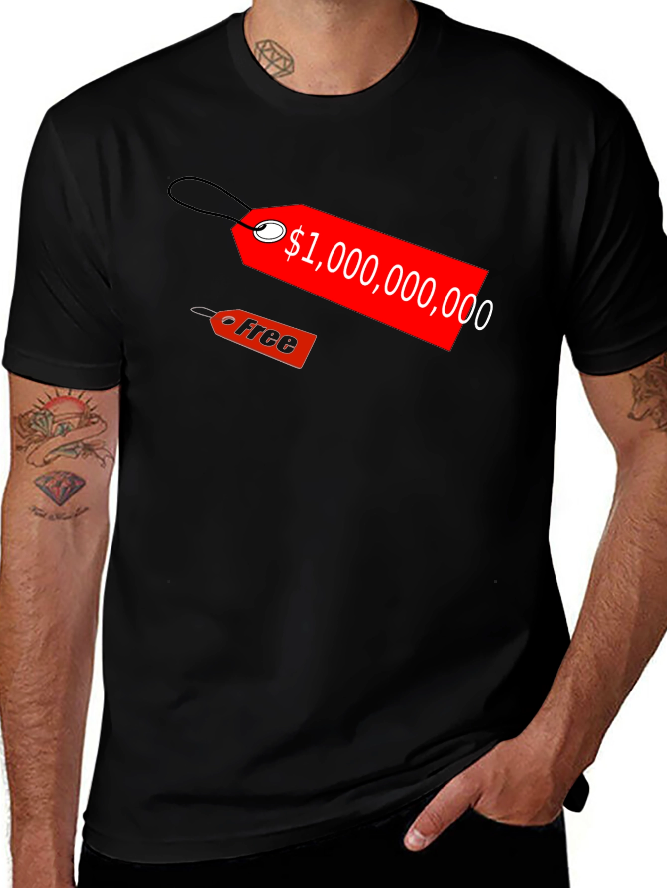 Variant 28 of Million Dollar Dream Tee - Black Cotton Graphic T-Shirt