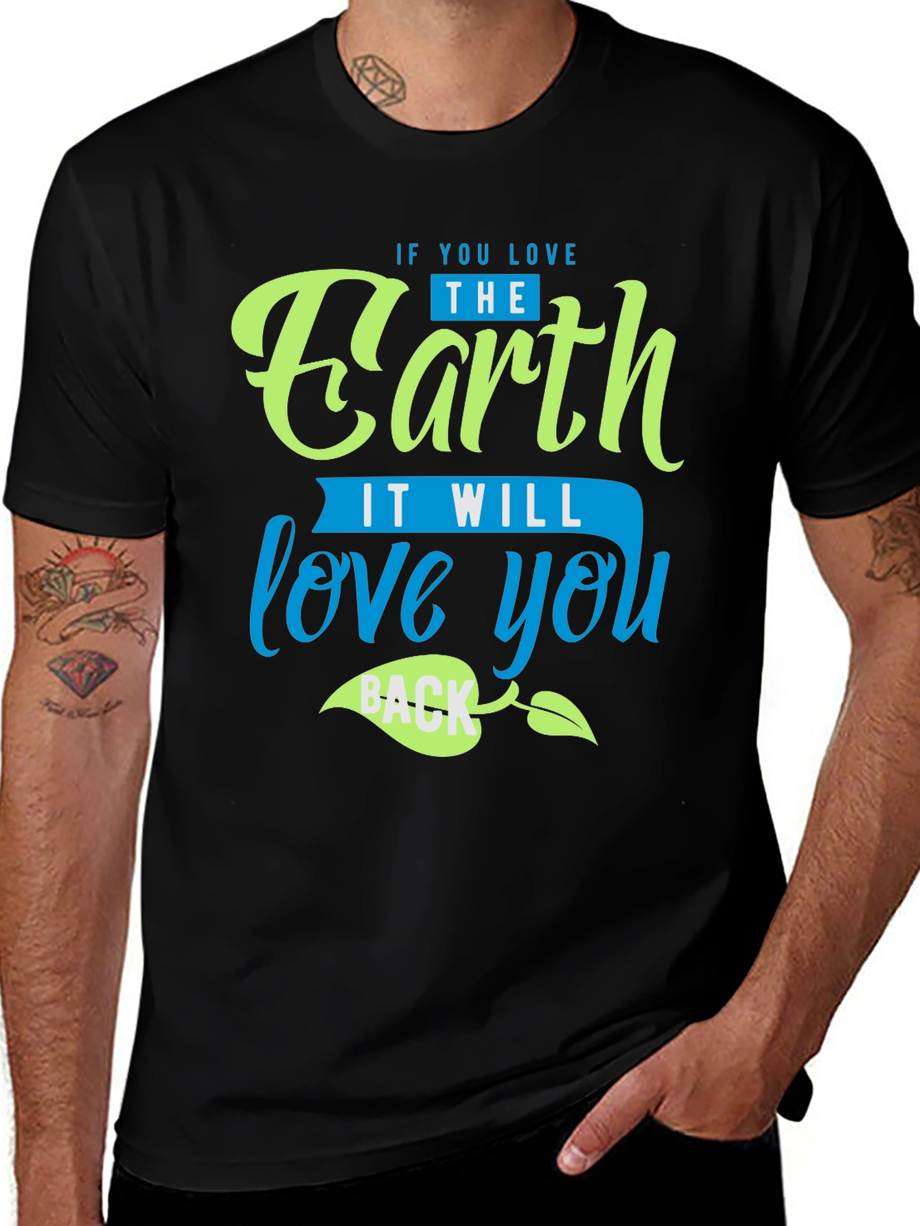 Variant 29 of Love the Earth Black T-Shirt